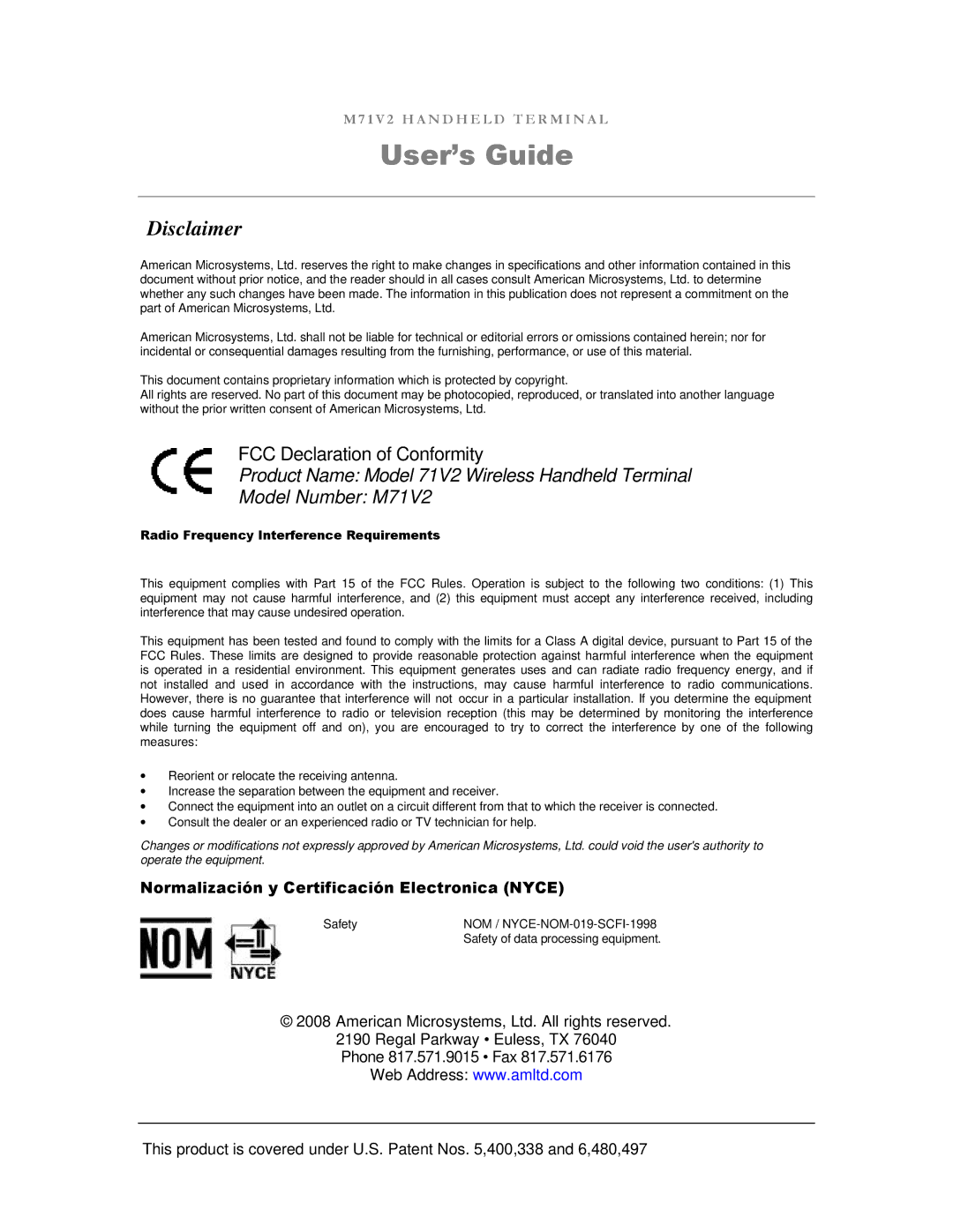 IBM M71V2 manual User’s Guide 