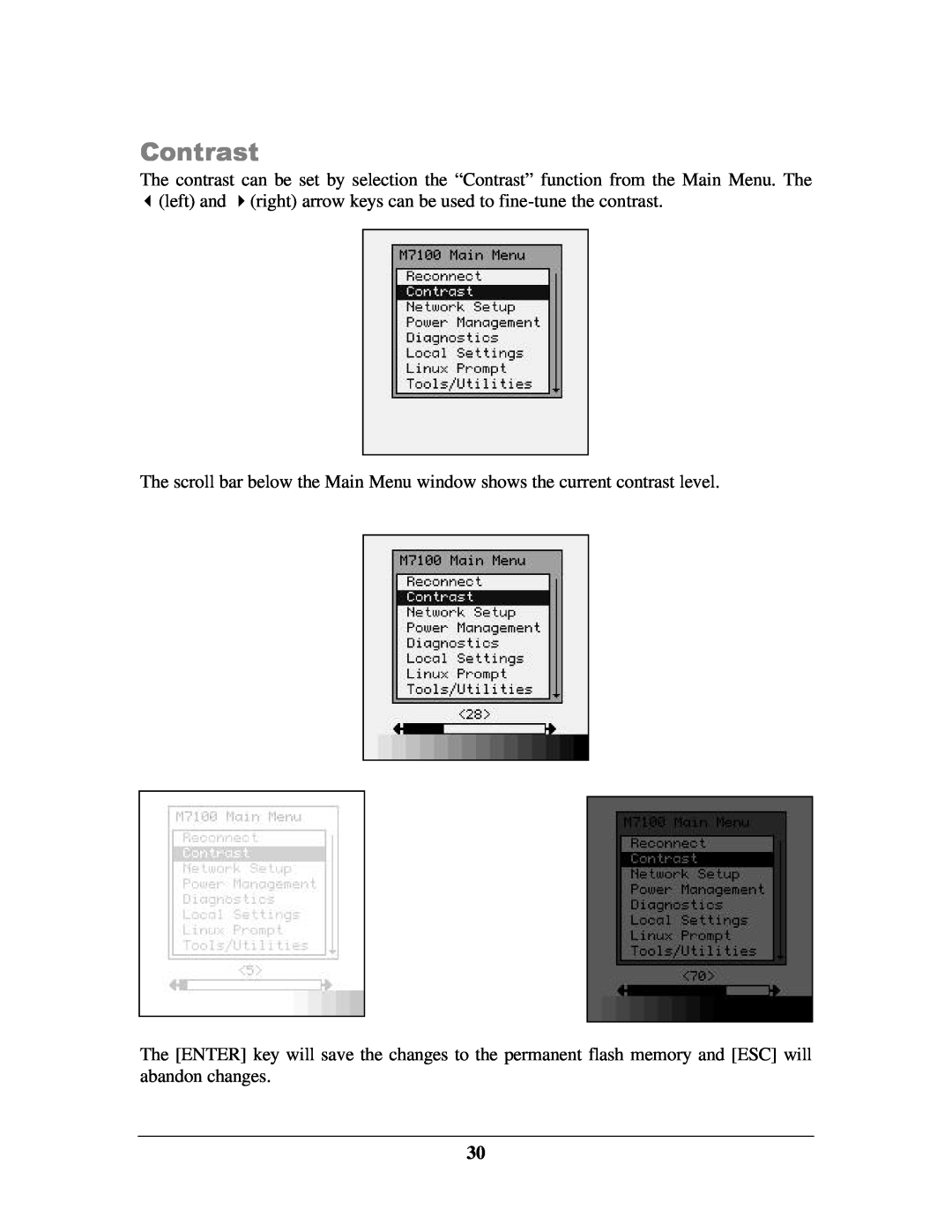 IBM M71V2 manual Contrast 
