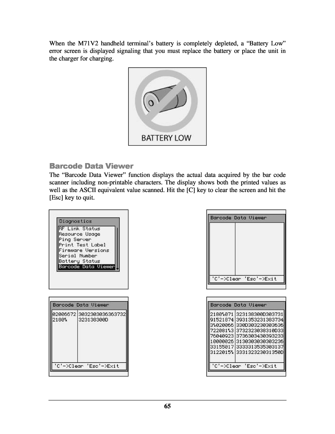 IBM M71V2 manual Barcode Data Viewer 