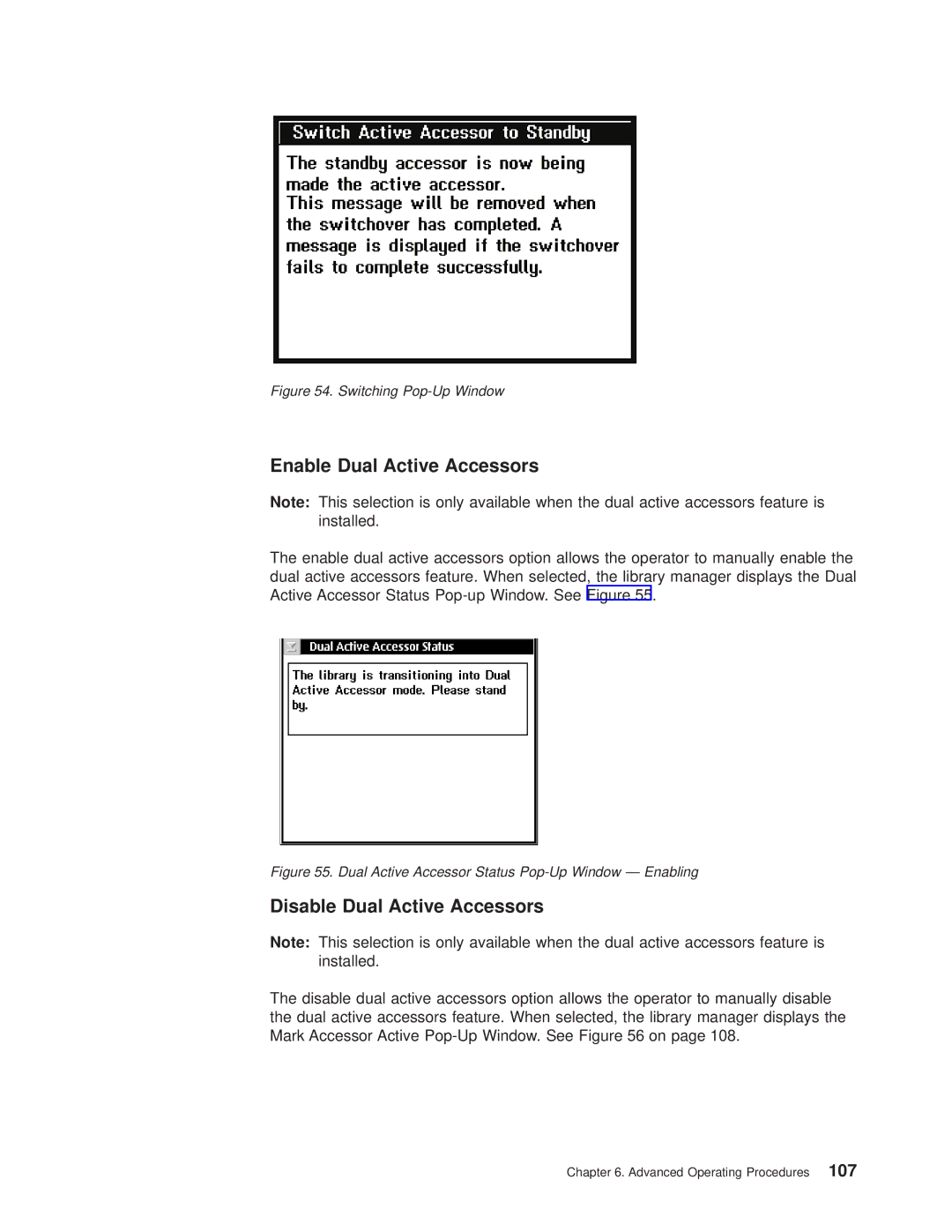 IBM Magstar 3494 manual Enable Dual Active Accessors, Disable Dual Active Accessors 