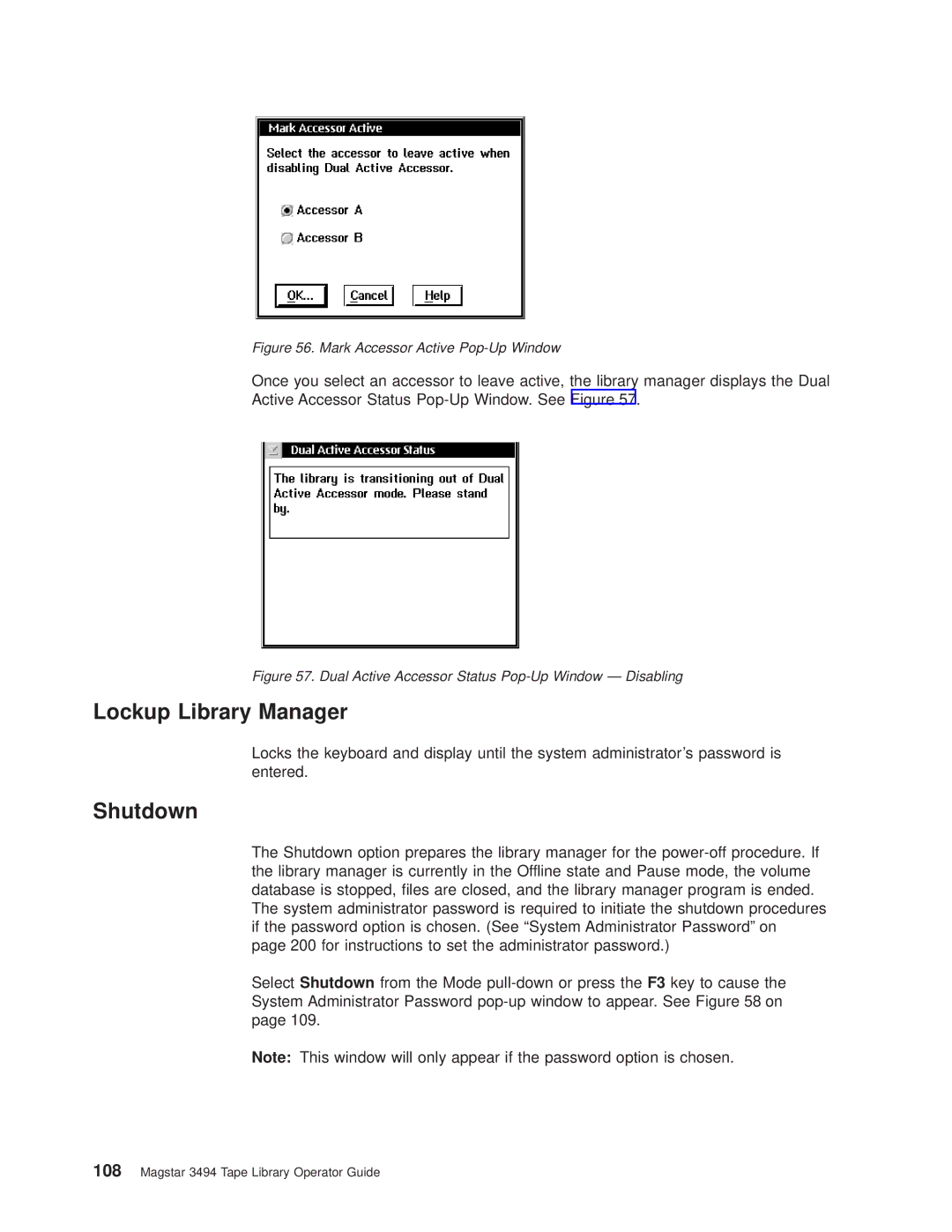 IBM Magstar 3494 manual Lockup Library Manager, Shutdown 