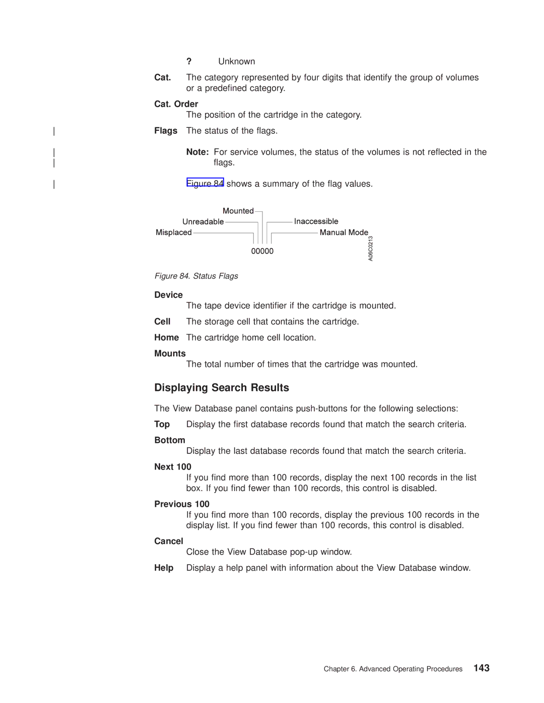 IBM Magstar 3494 manual Displaying Search Results 