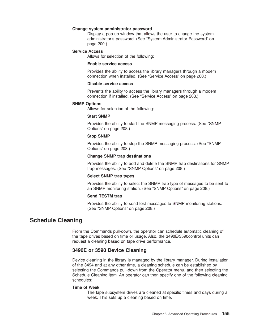 IBM Magstar 3494 manual Schedule Cleaning, 3490E or 3590 Device Cleaning 