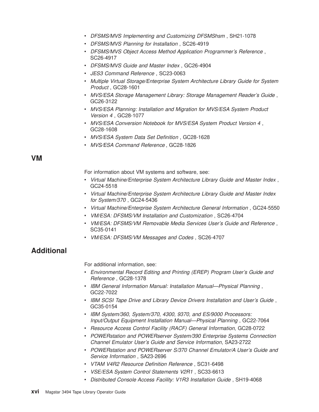 IBM Magstar 3494 manual Additional 