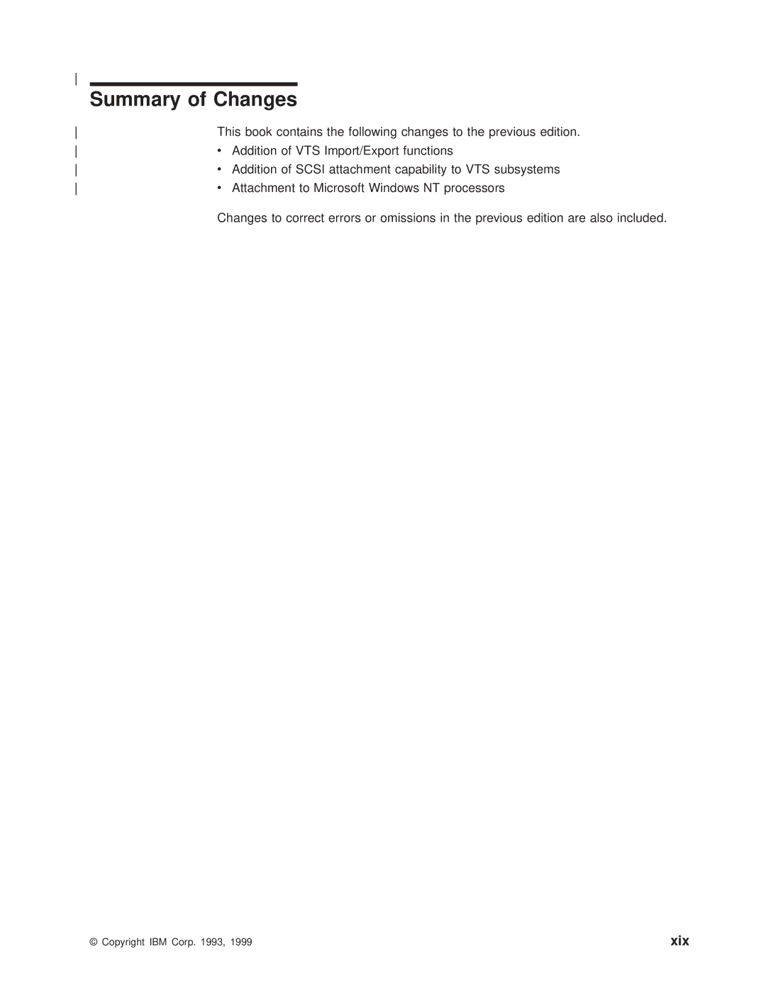 IBM Magstar 3494 manual Summary of Changes 