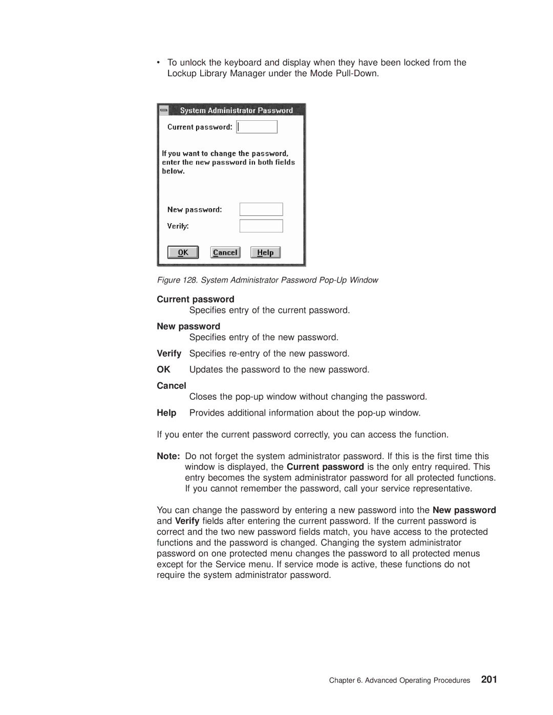 IBM Magstar 3494 manual Current password, New password 