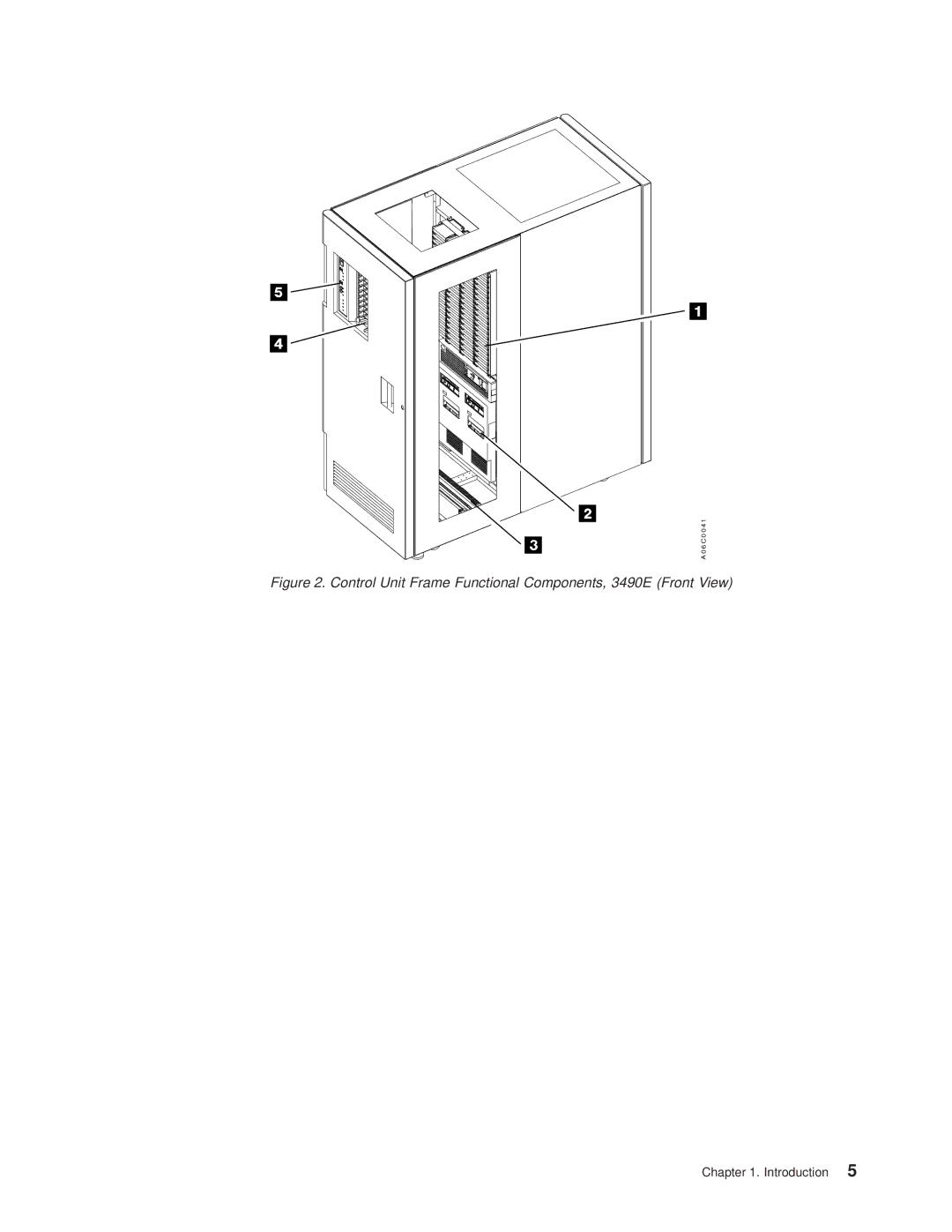 IBM Magstar 3494 manual Control Unit Frame Functional Components, 3490E Front View 