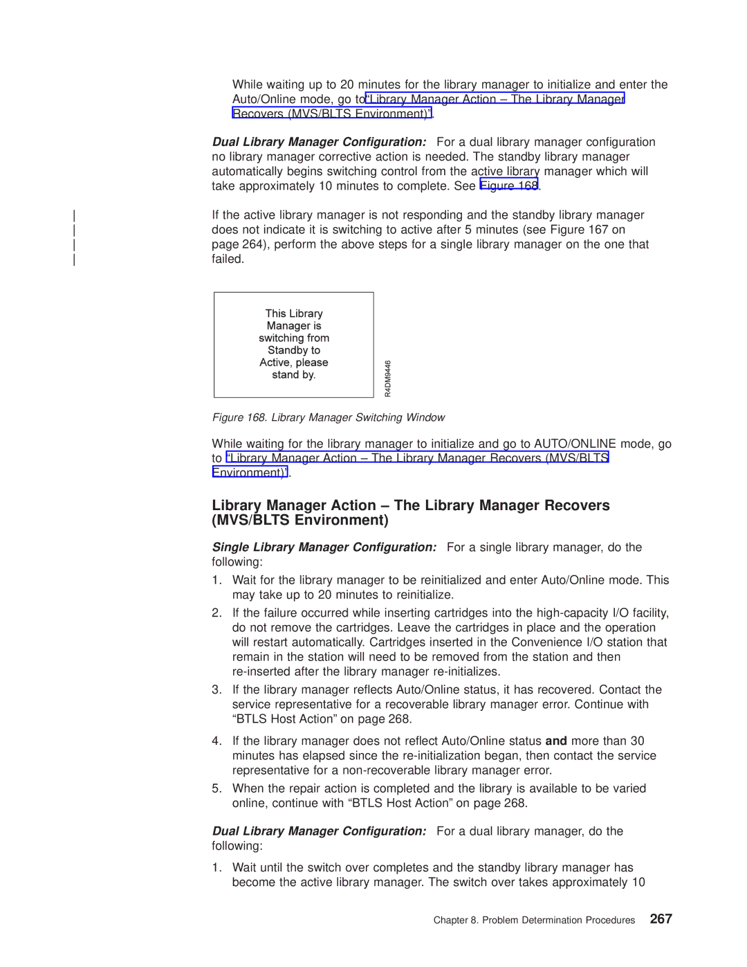 IBM Magstar 3494 manual Recovers MVS/BLTS Environmentº 