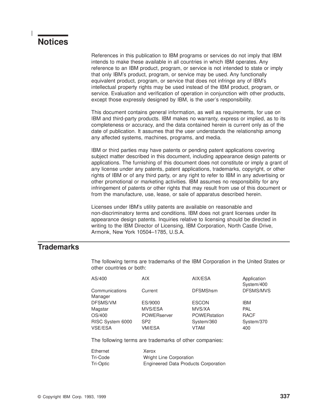 IBM Magstar 3494 manual Trademarks, Following terms are trademarks of other companies 