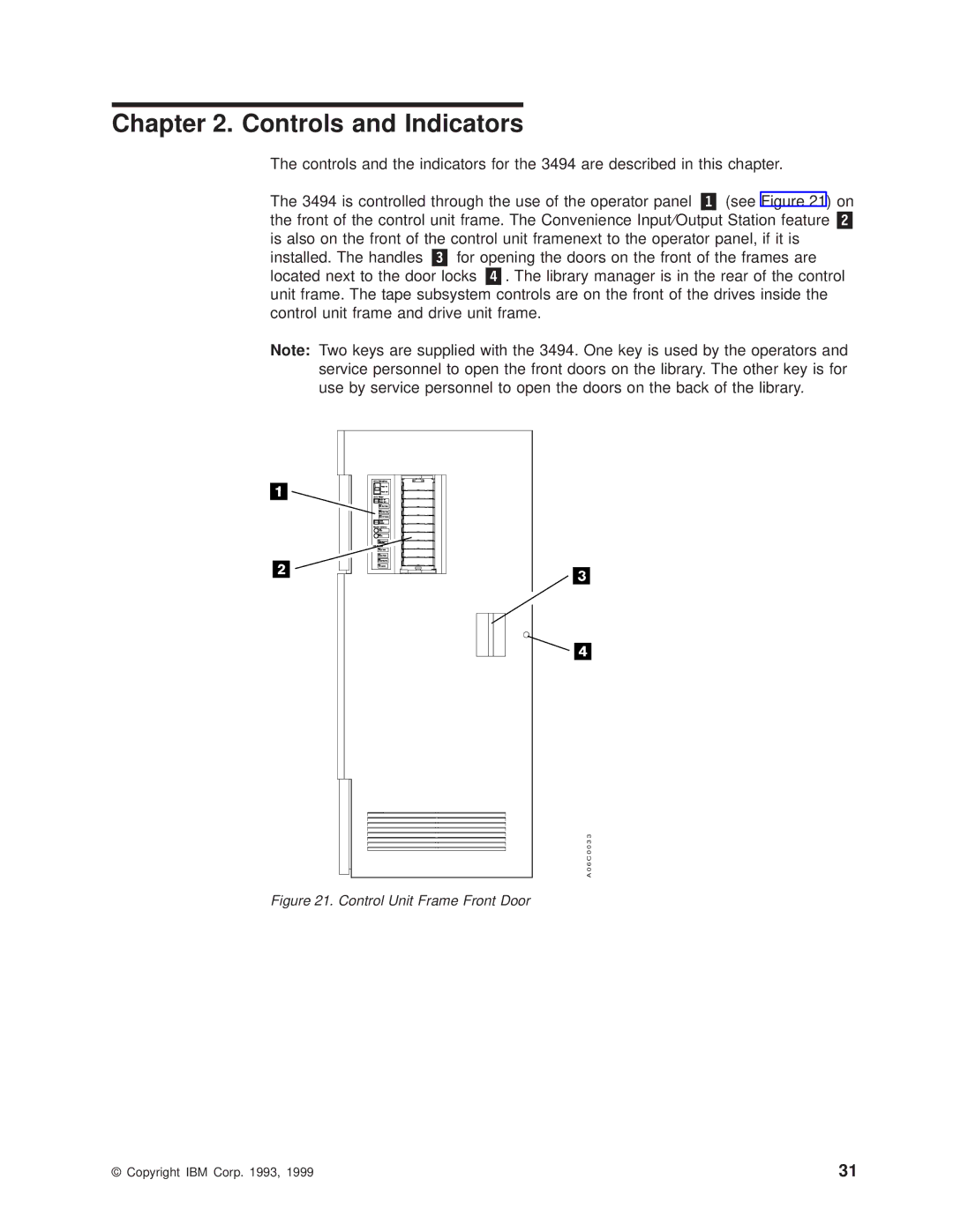 IBM Magstar 3494 manual Controls and Indicators 