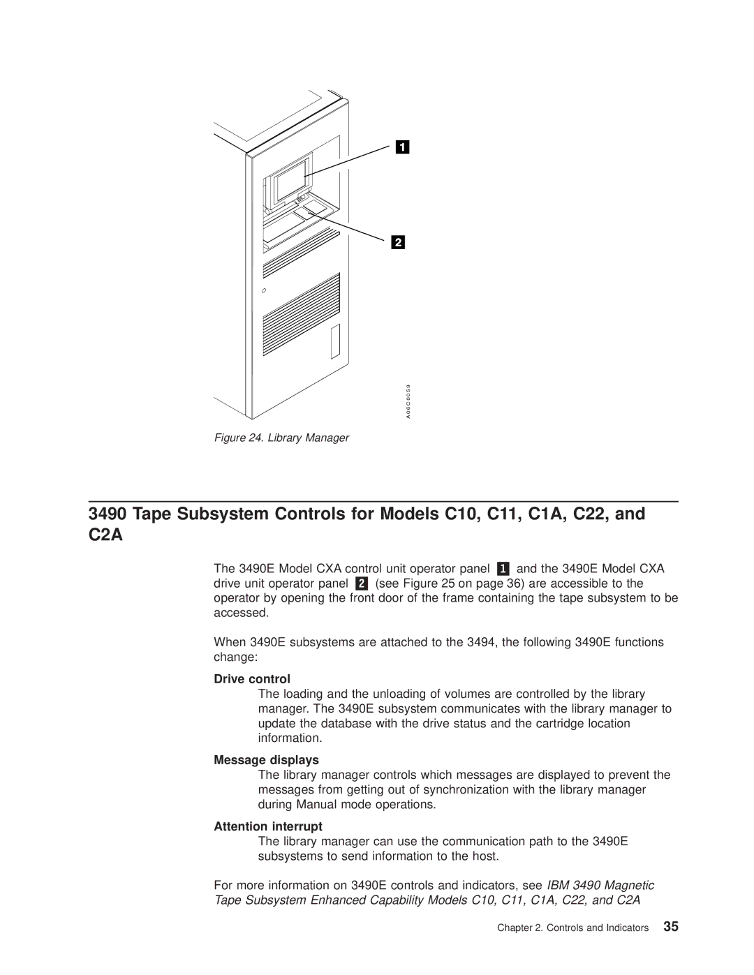 IBM Magstar 3494 manual Drive control, Message displays 