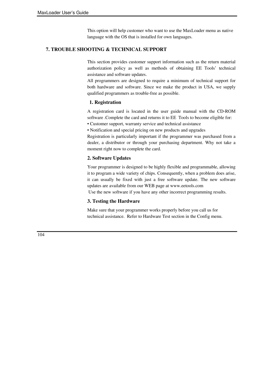 IBM MaxLoader manual Registration, Software Updates, Testing the Hardware 