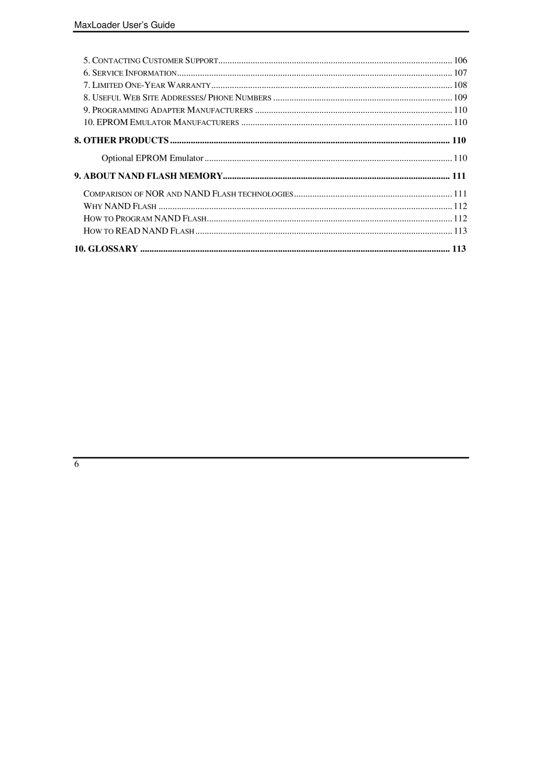 IBM MaxLoader manual Other Products, About Nand Flash Memory, Glossary 