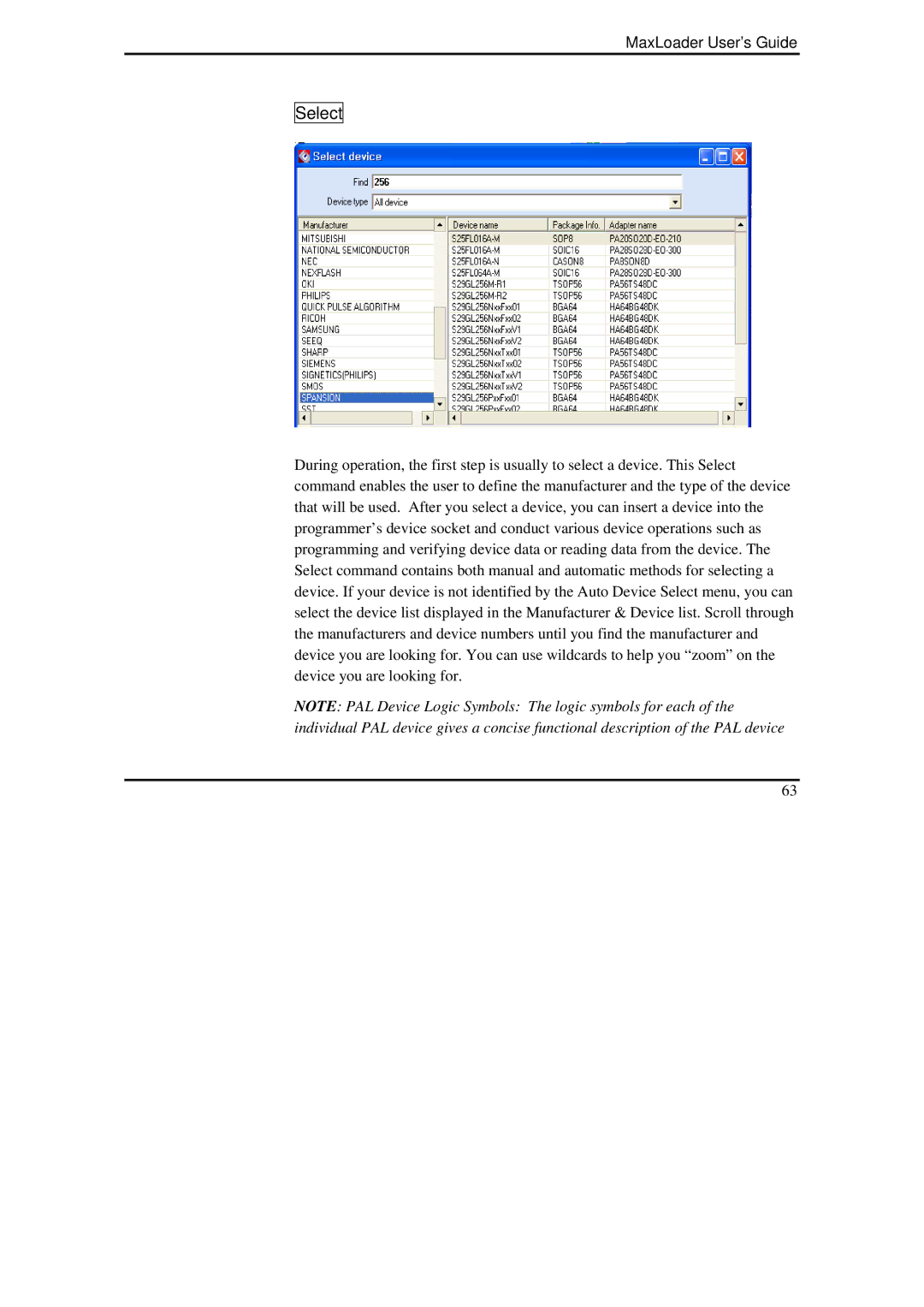 IBM MaxLoader manual Select 