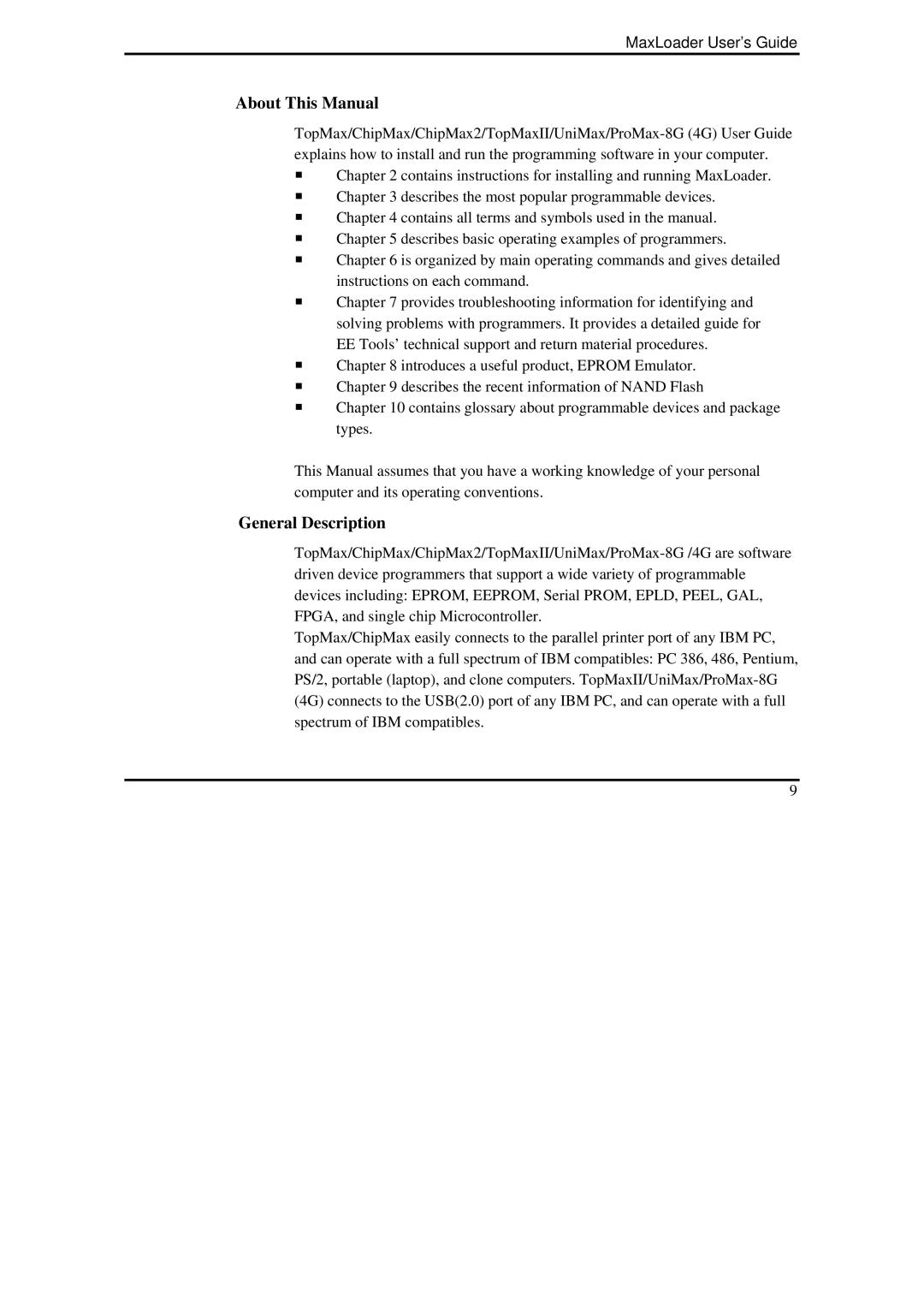 IBM MaxLoader manual About This Manual, General Description 