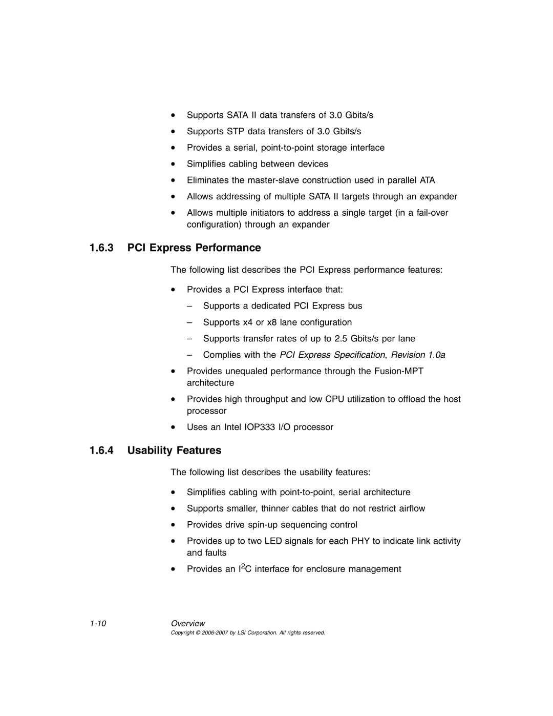 IBM MegaRAID 8480 manual PCI Express Performance, Usability Features 