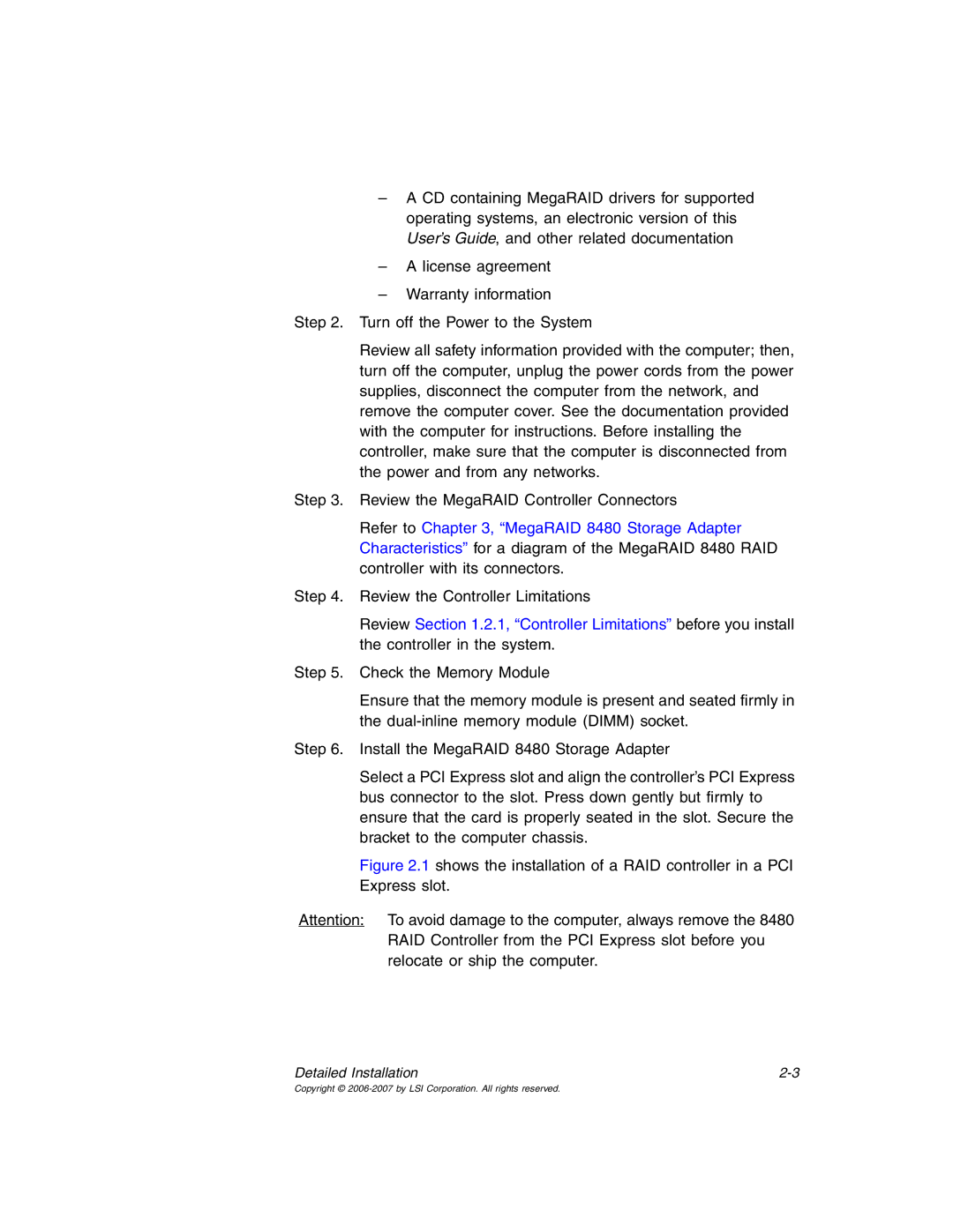 IBM MegaRAID 8480 manual Review the Controller Limitations 