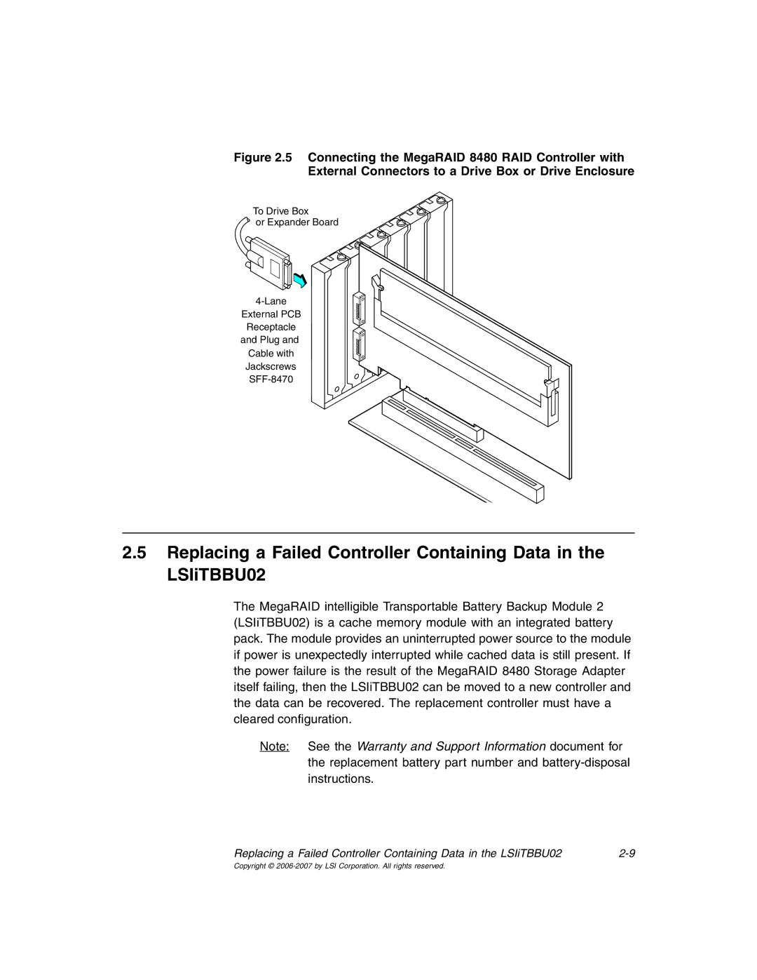 IBM MegaRAID 8480 manual Copyright 2006-2007 by LSI Corporation. All rights reserved 