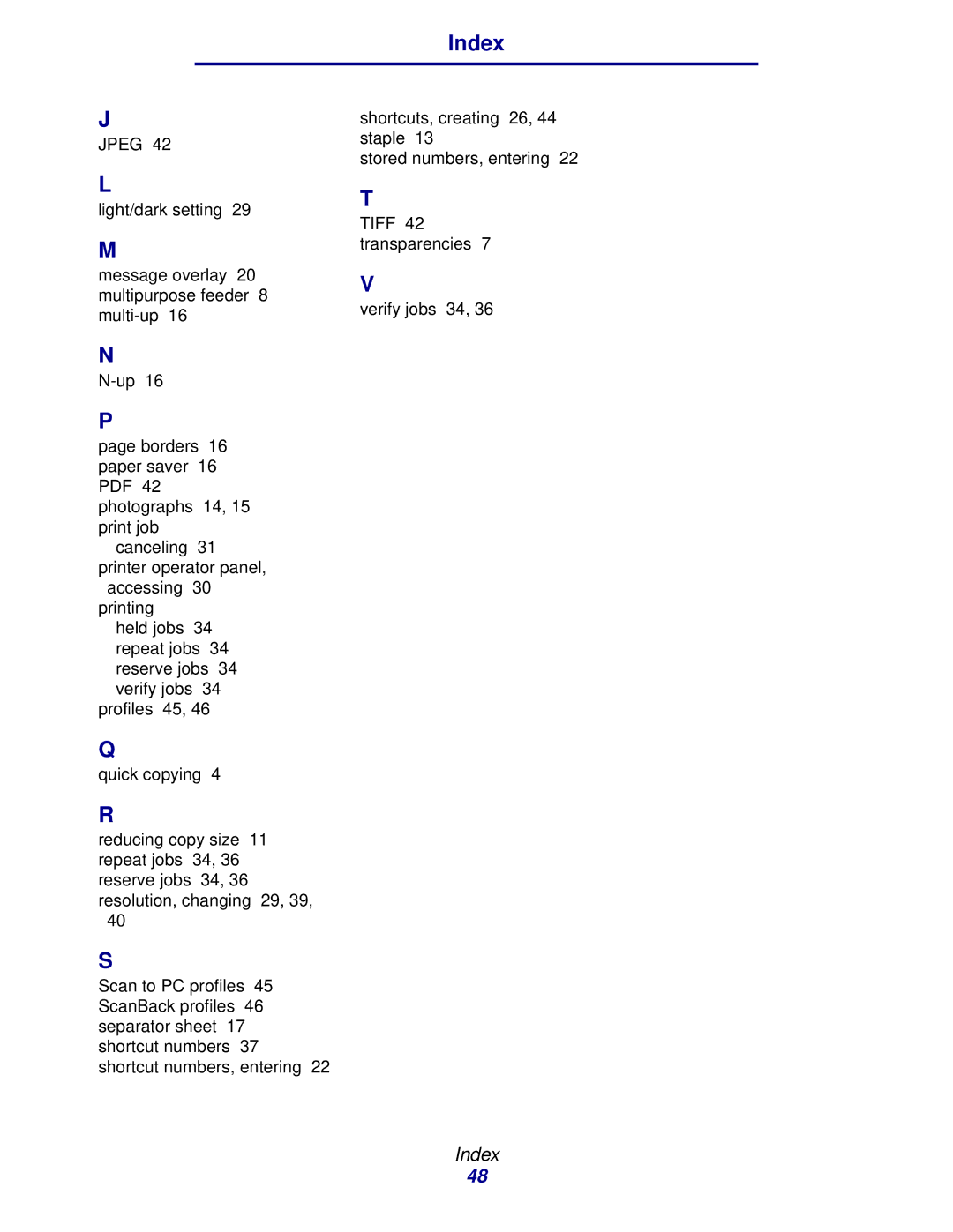 IBM MFP 35, MFP 30 manual Index 