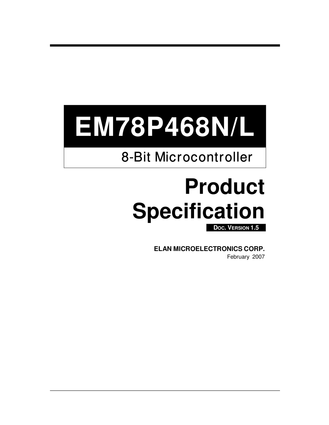 IBM MiEM78P468N, MiEM78P468L manual EM78P468N/L 