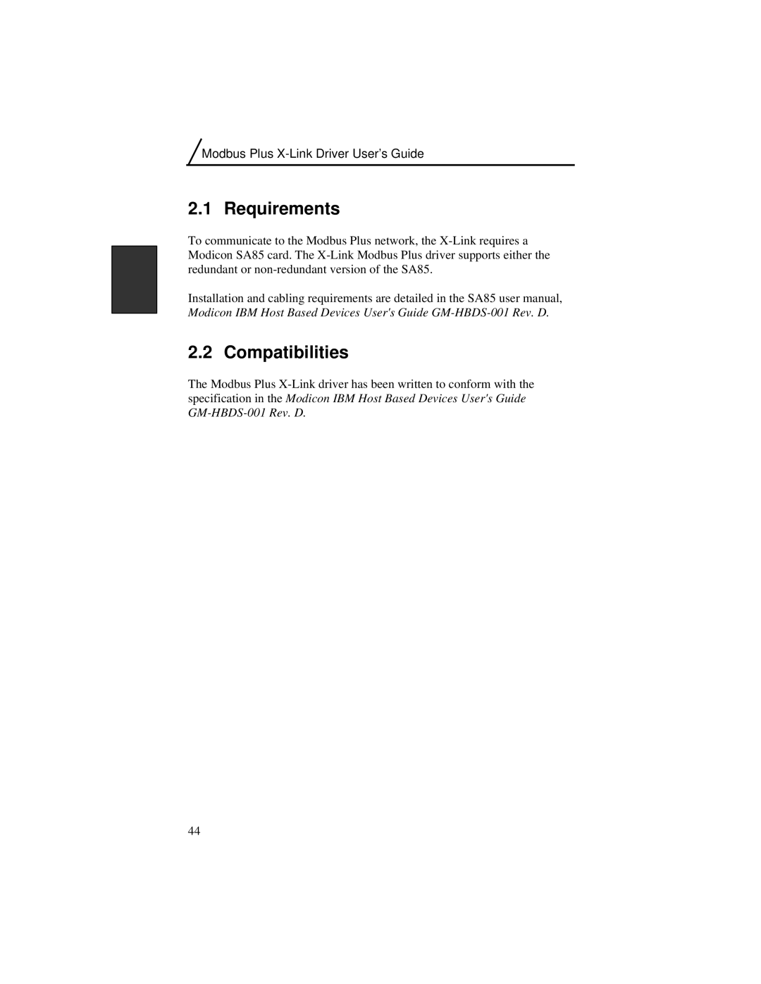 IBM Modbus Plus manual Requirements, Compatibilities 