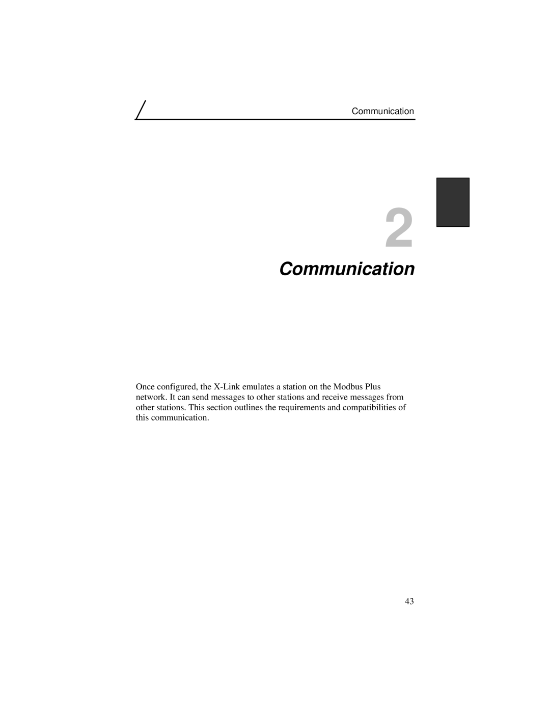 IBM Modbus Plus manual Communication 