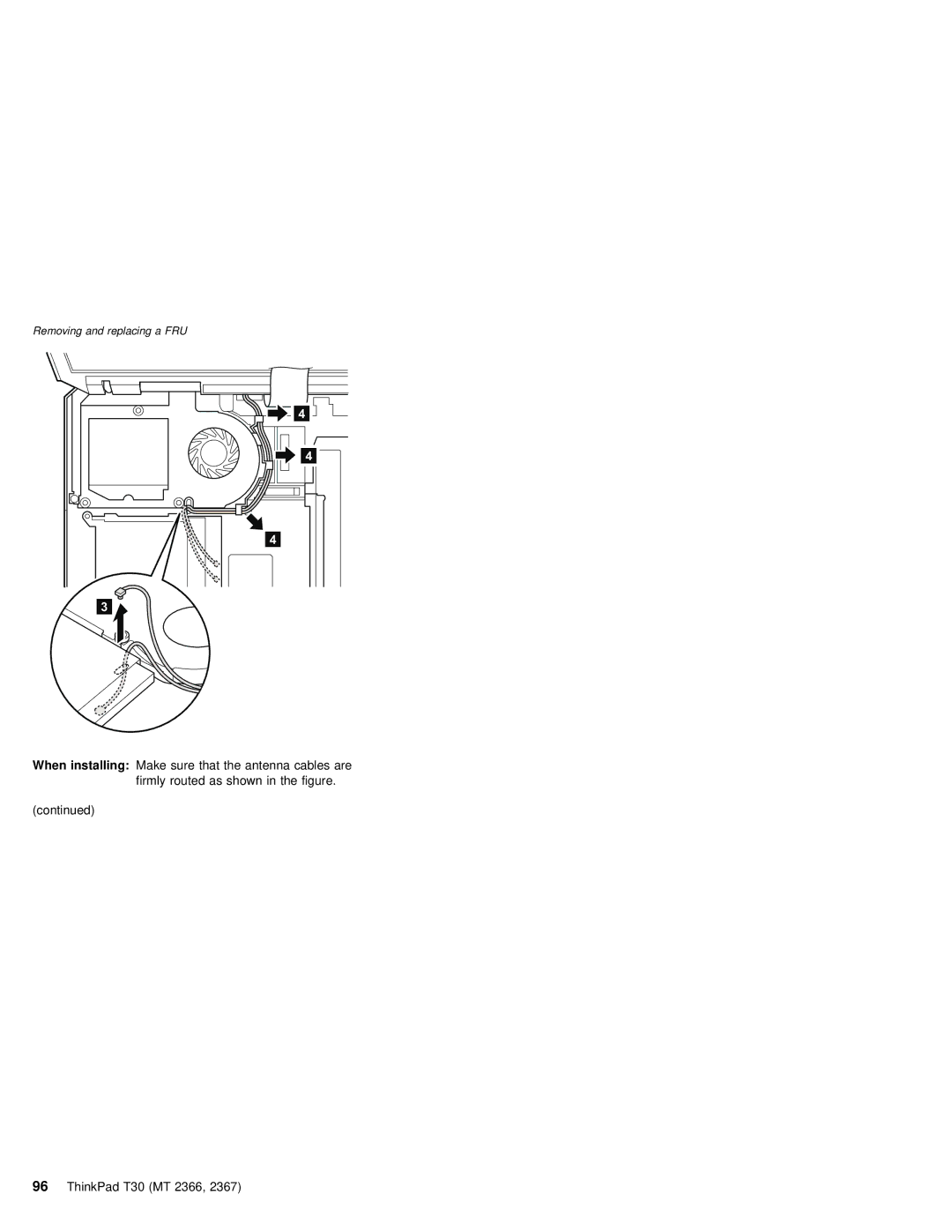 IBM MT 2366, MT 2367 manual Removing and replacing a FRU 