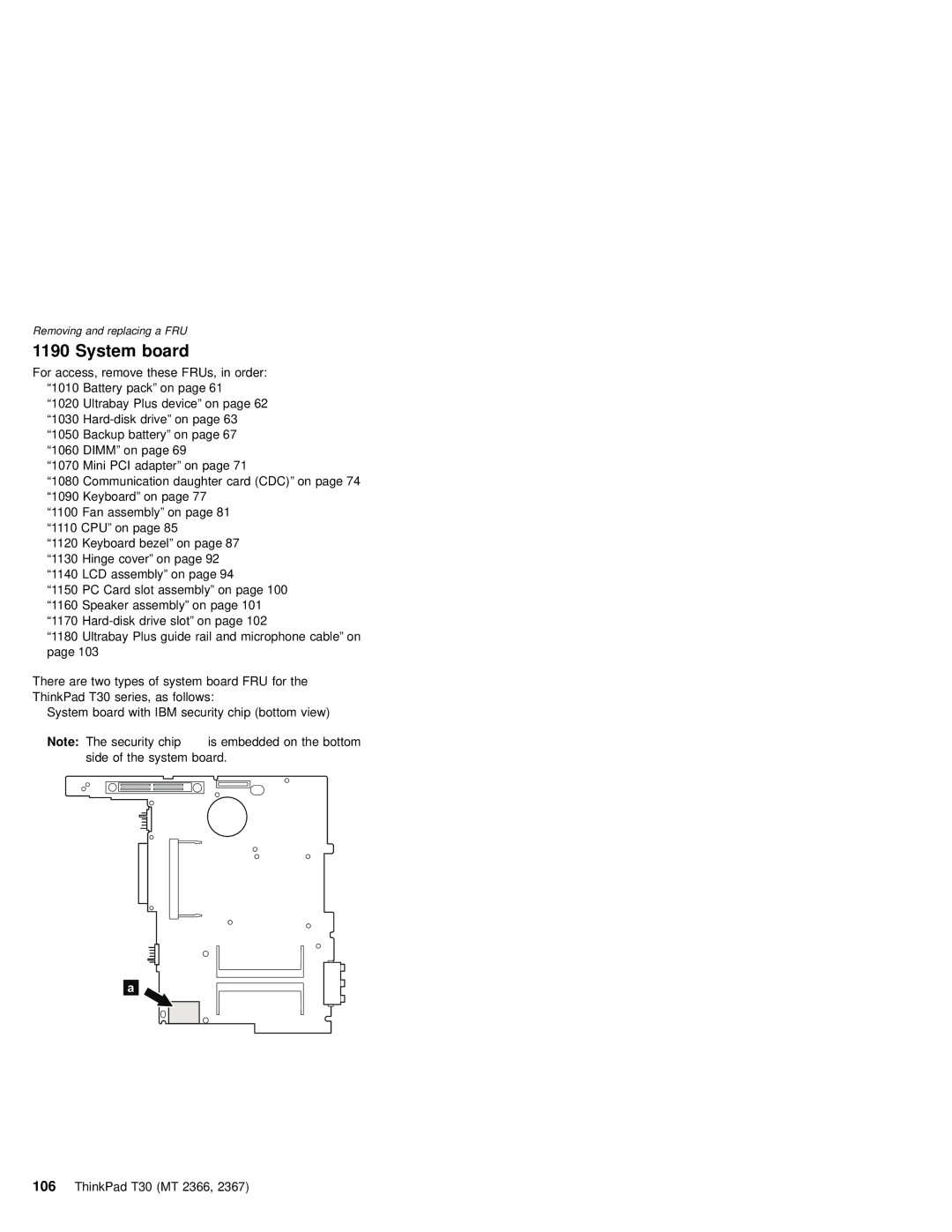 IBM MT 2366, MT 2367 manual System board 