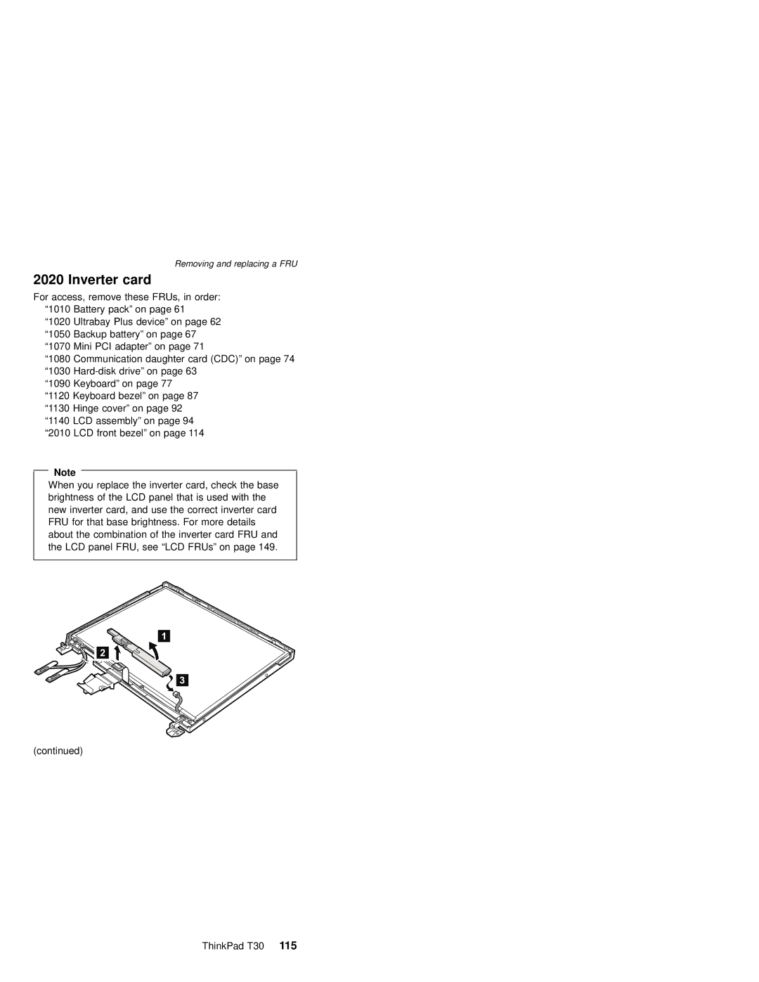 IBM MT 2367, MT 2366 manual Inverter card 