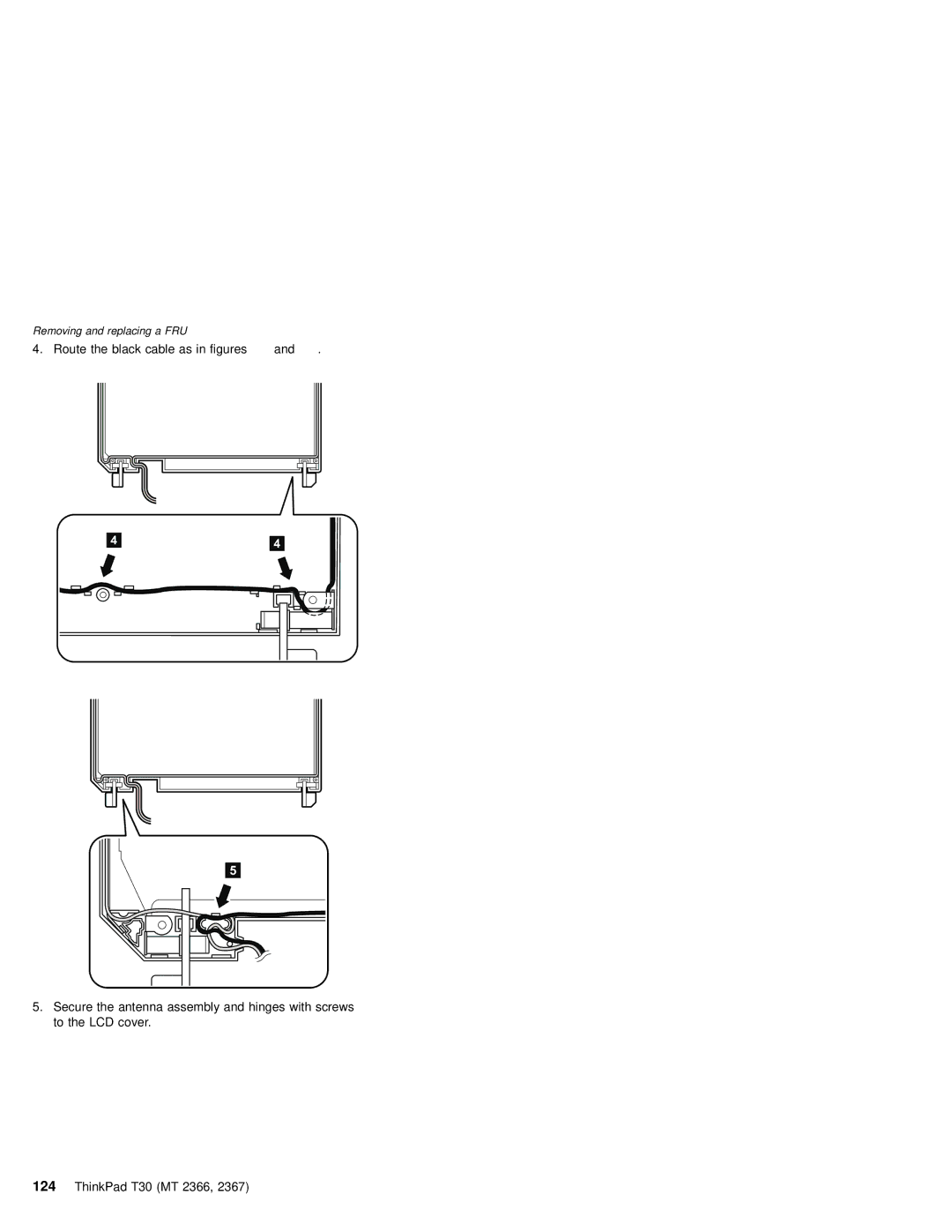 IBM MT 2366, MT 2367 manual Removing and replacing a FRU 