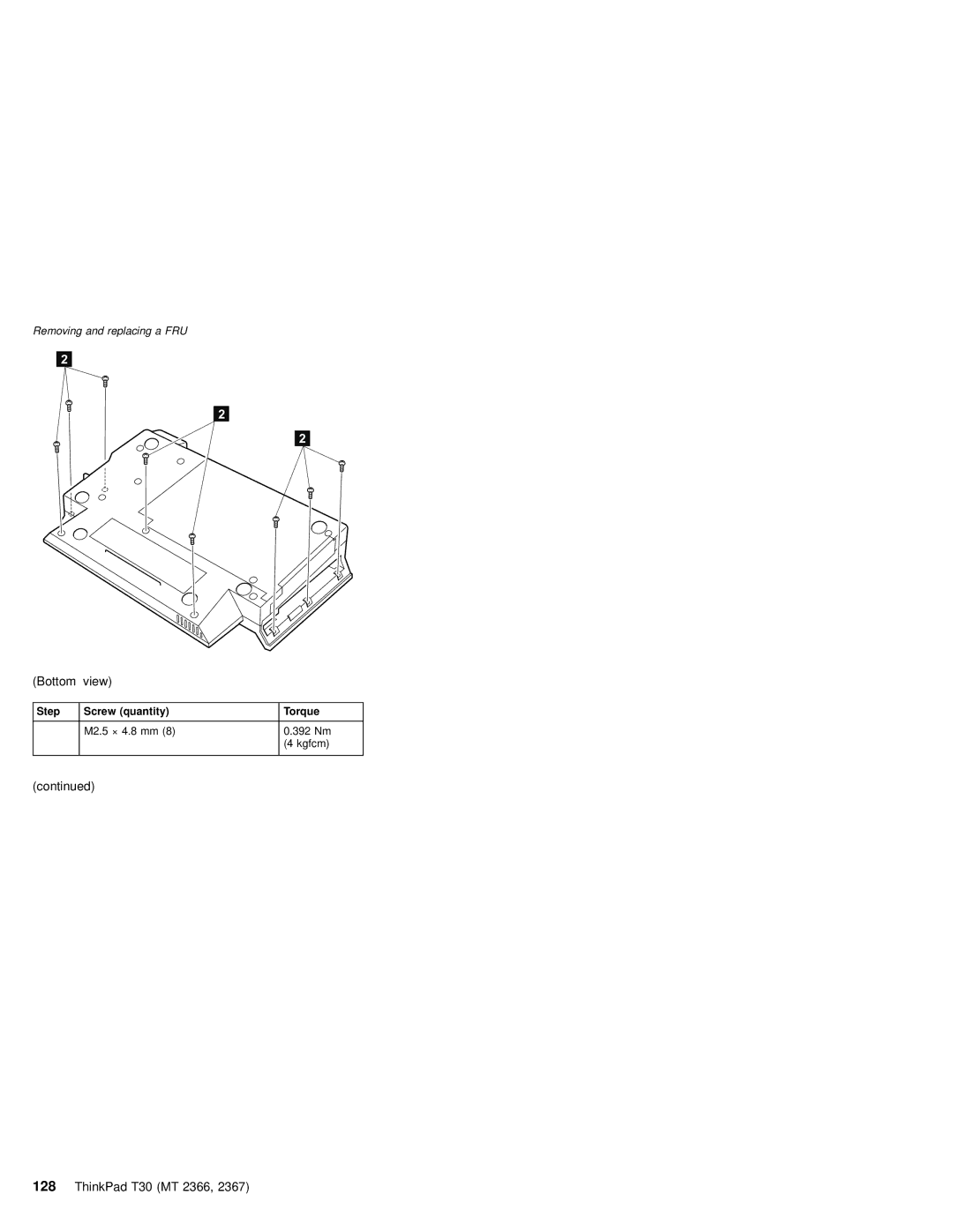 IBM MT 2366, MT 2367 manual Bottom View 