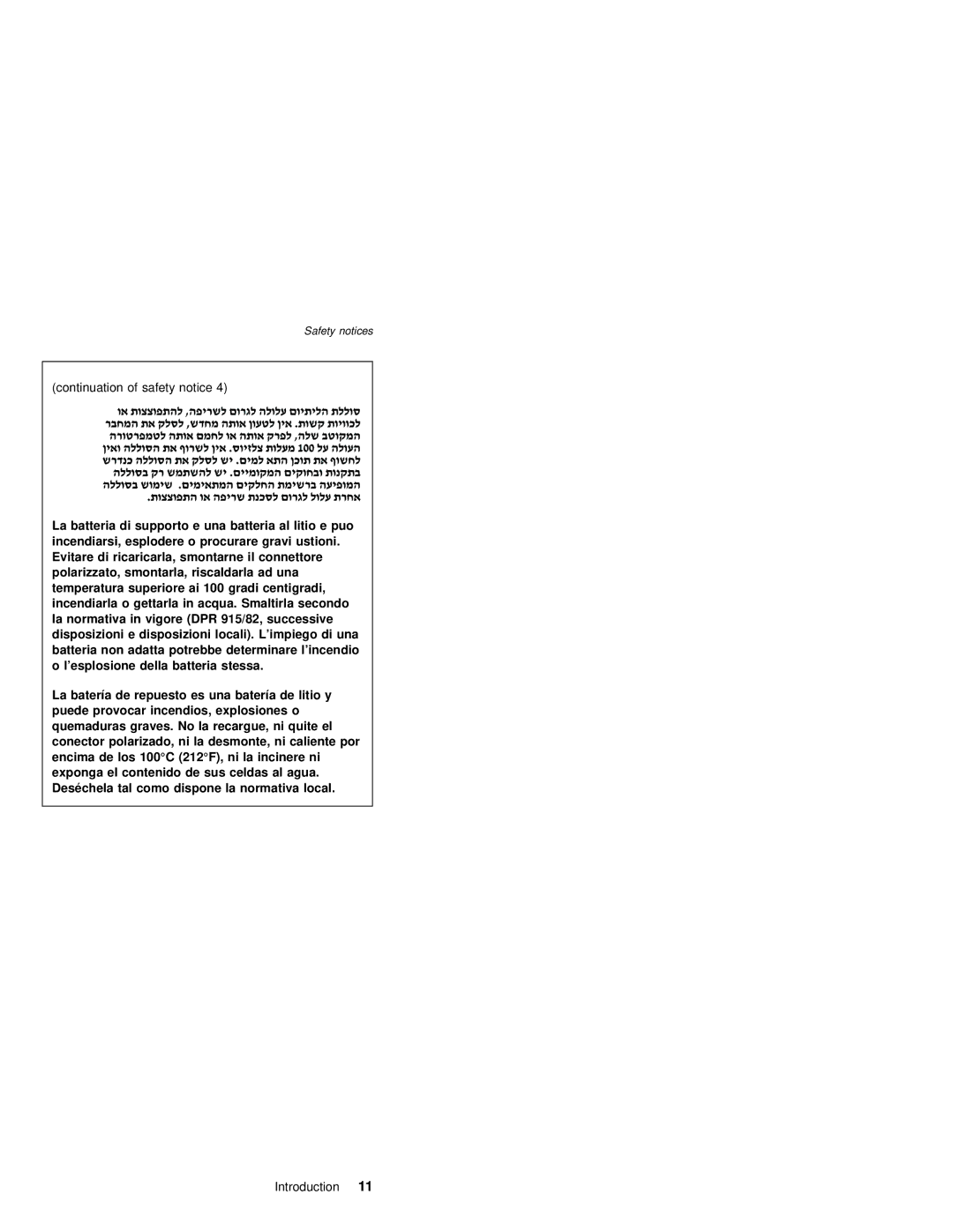 IBM MT 2367, MT 2366 manual Continuation of safety notice 