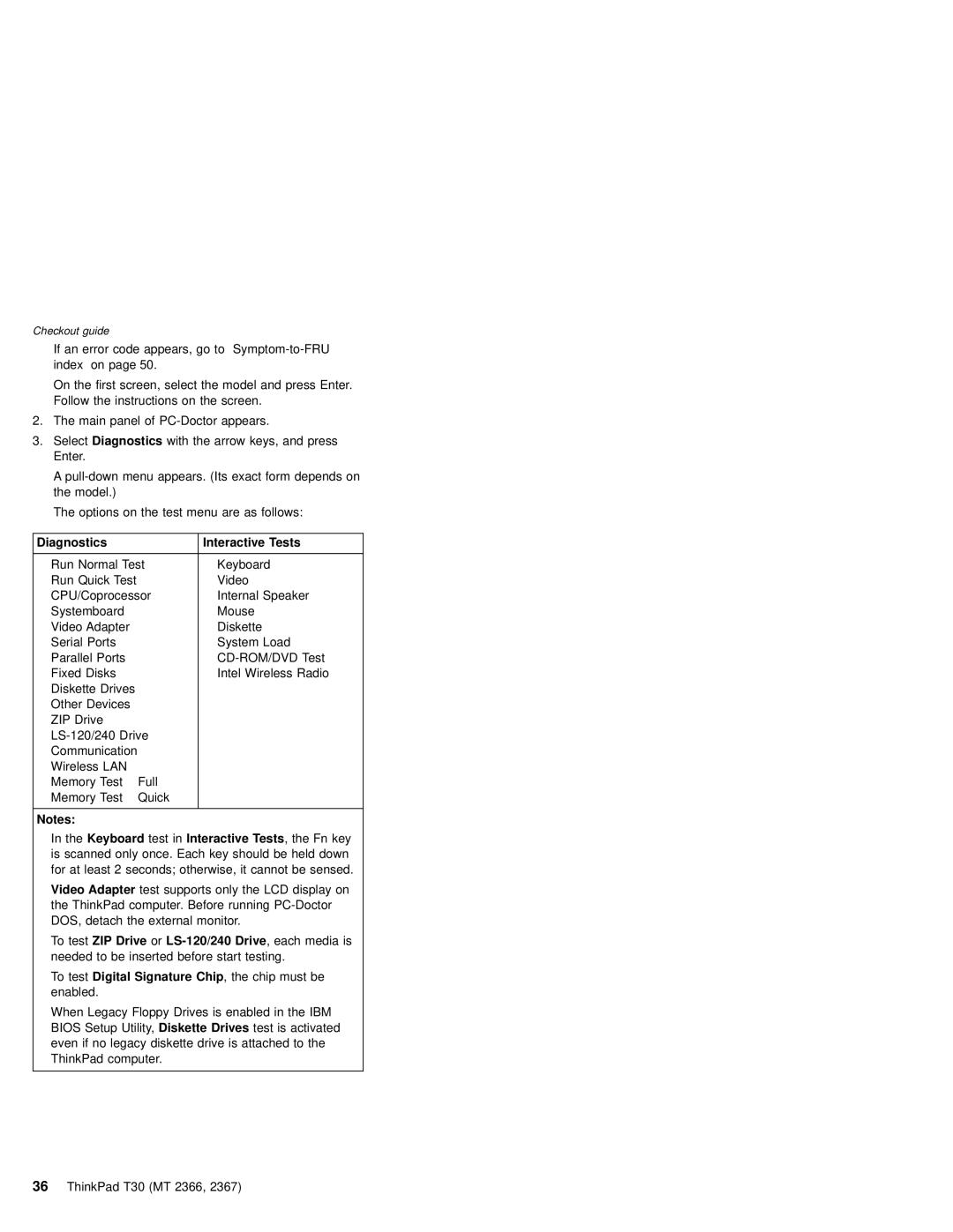 IBM MT 2366, MT 2367 manual Diagnostics Interactive Tests 