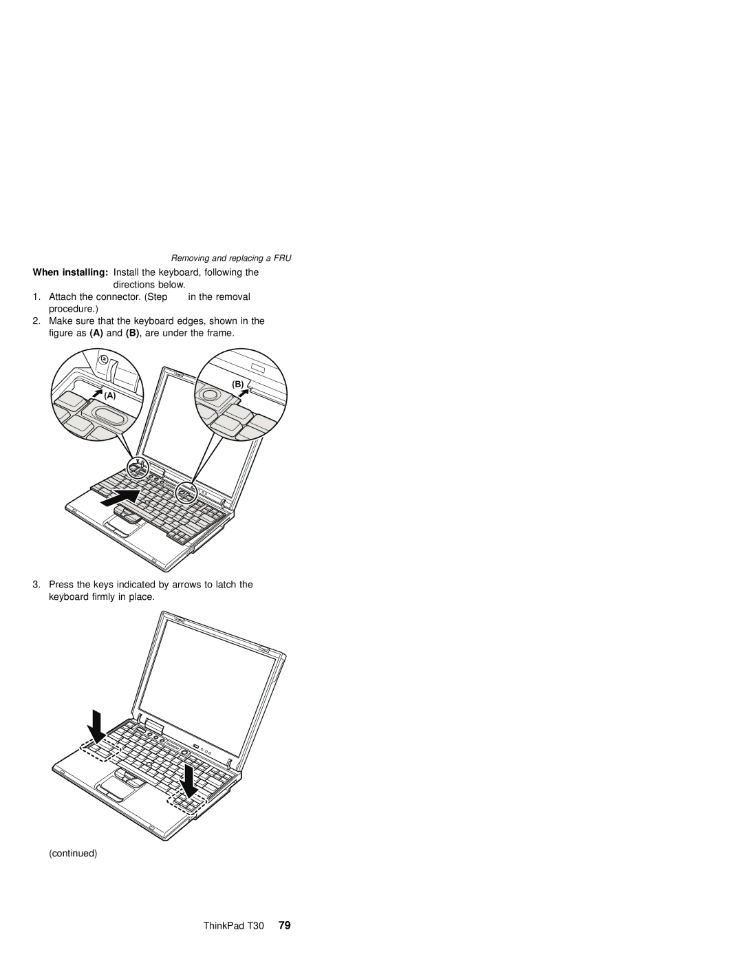 IBM MT 2367, MT 2366 manual Removing and replacing a FRU 