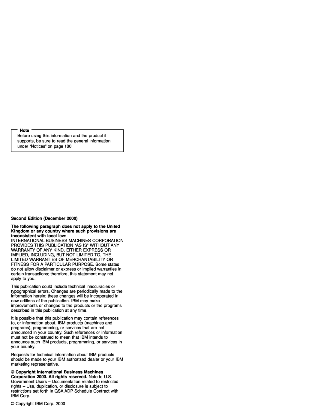 IBM MT 2632 manual Second Edition December 