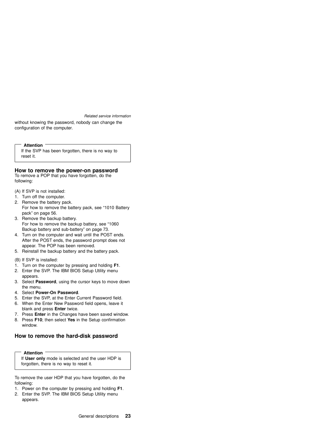 IBM MT 2675 manual How to remove the power-on password, How to remove the hard-disk password, Select Power-On Password 