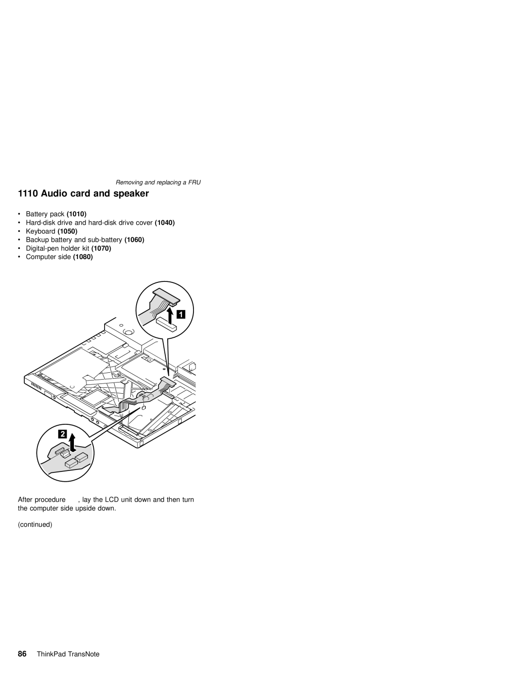 IBM MT 2675 manual Audio card and speaker 