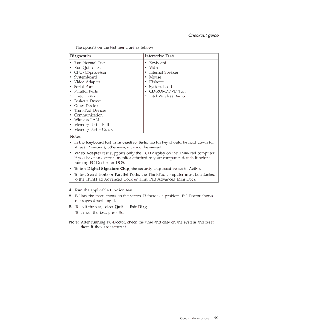 IBM MT 9448, MT 8747, MT 9440, MT 9443, MT 9442, MT 9441, MT 8749 manual Diagnostics Interactive Tests 