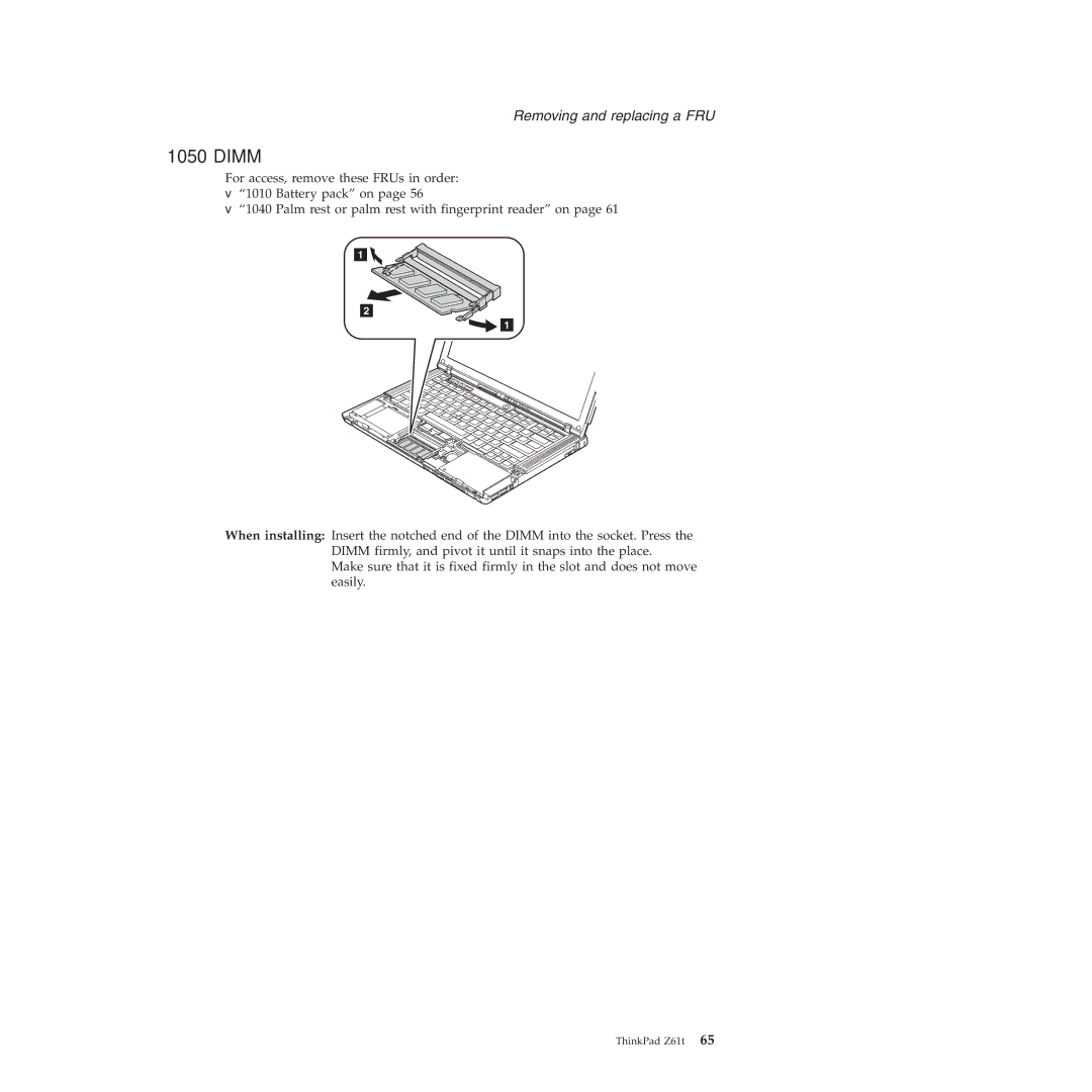 IBM MT 8747, MT 9448, MT 9440, MT 9443, MT 9442, MT 9441, MT 8749 manual Dimm 