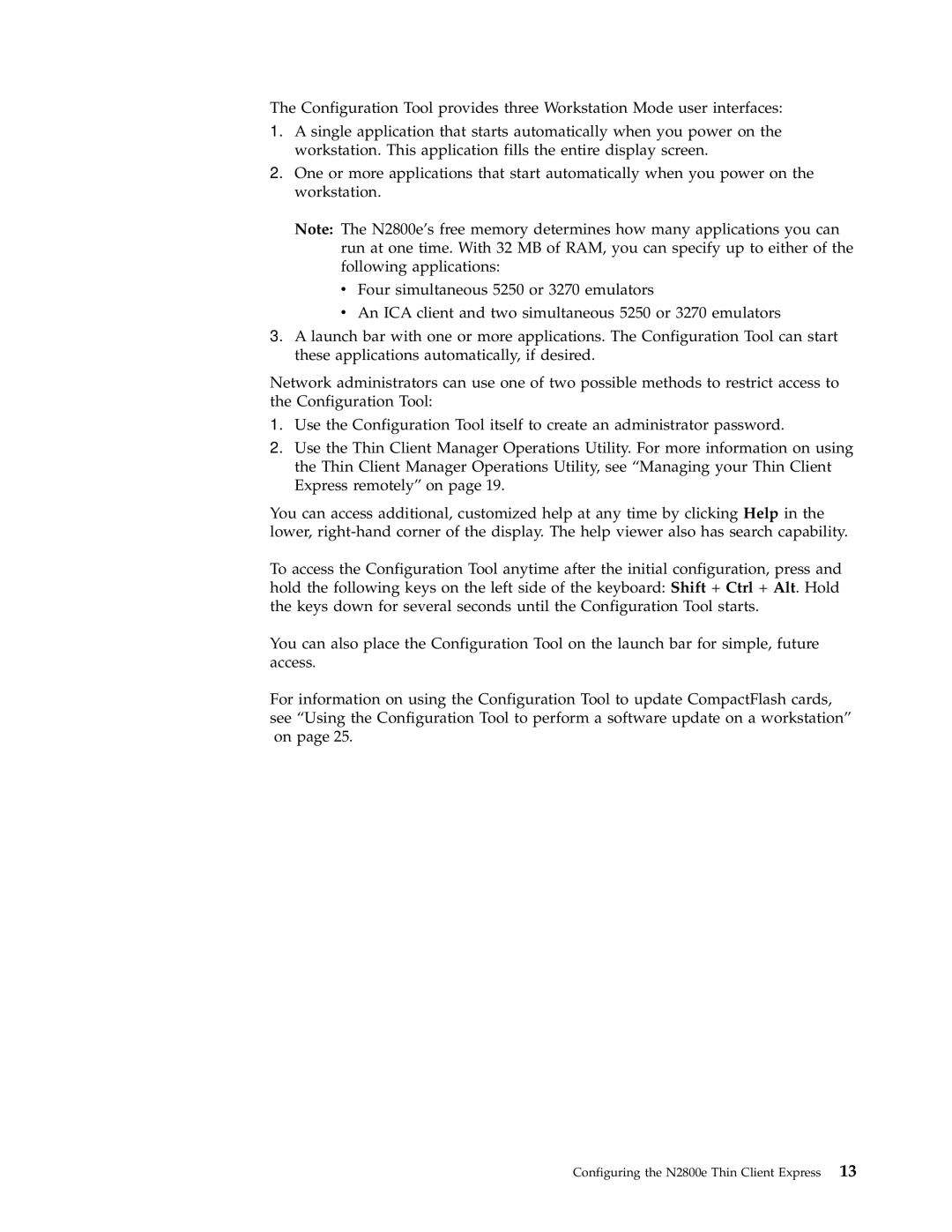 IBM manual Configuring the N2800e Thin Client Express 