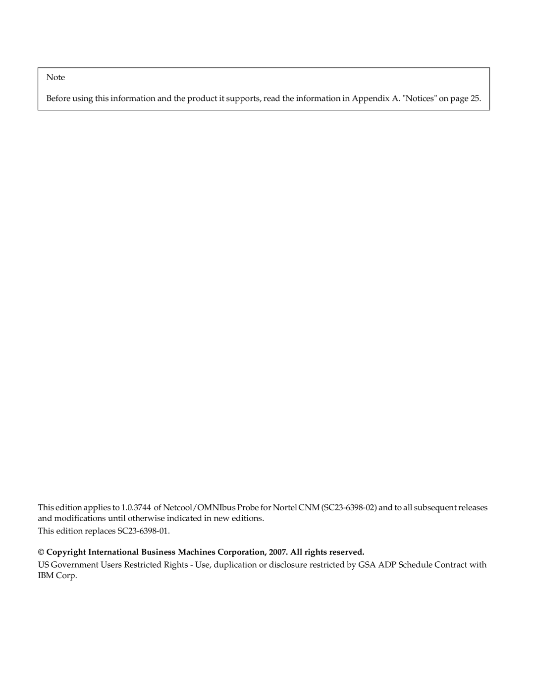 IBM Netcool/OMNIbus Probe for Nortel CNM manual 