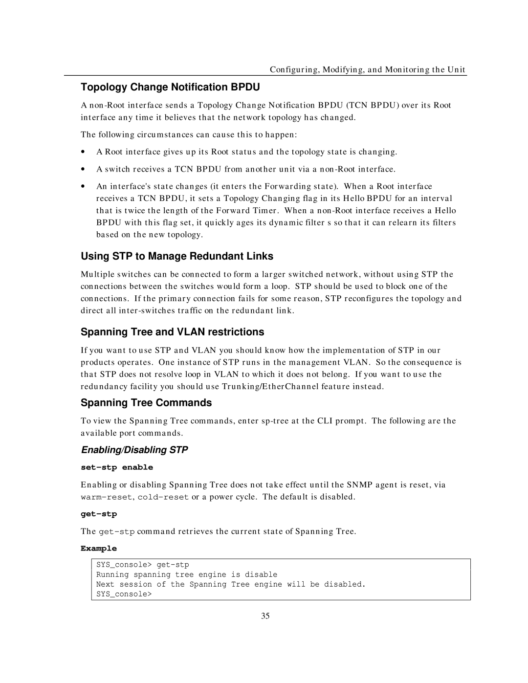 IBM NH2025-10 Topology Change Notification Bpdu, Using STP to Manage Redundant Links, Spanning Tree and Vlan restrictions 