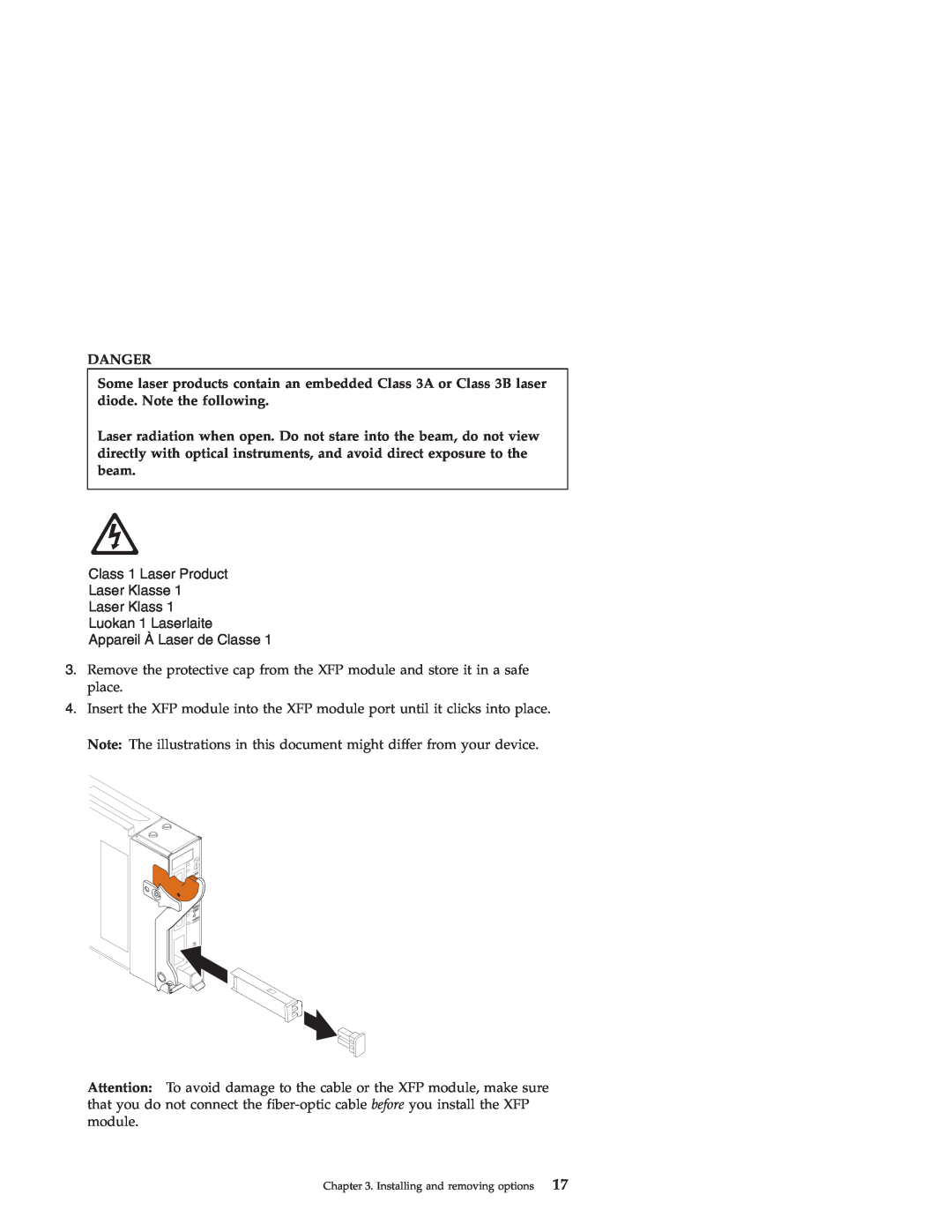 IBM Nortel 10 Danger, Class 1 Laser Product Laser Klasse Laser Klass Luokan 1 Laserlaite `, Appareil A Laser de Classe 