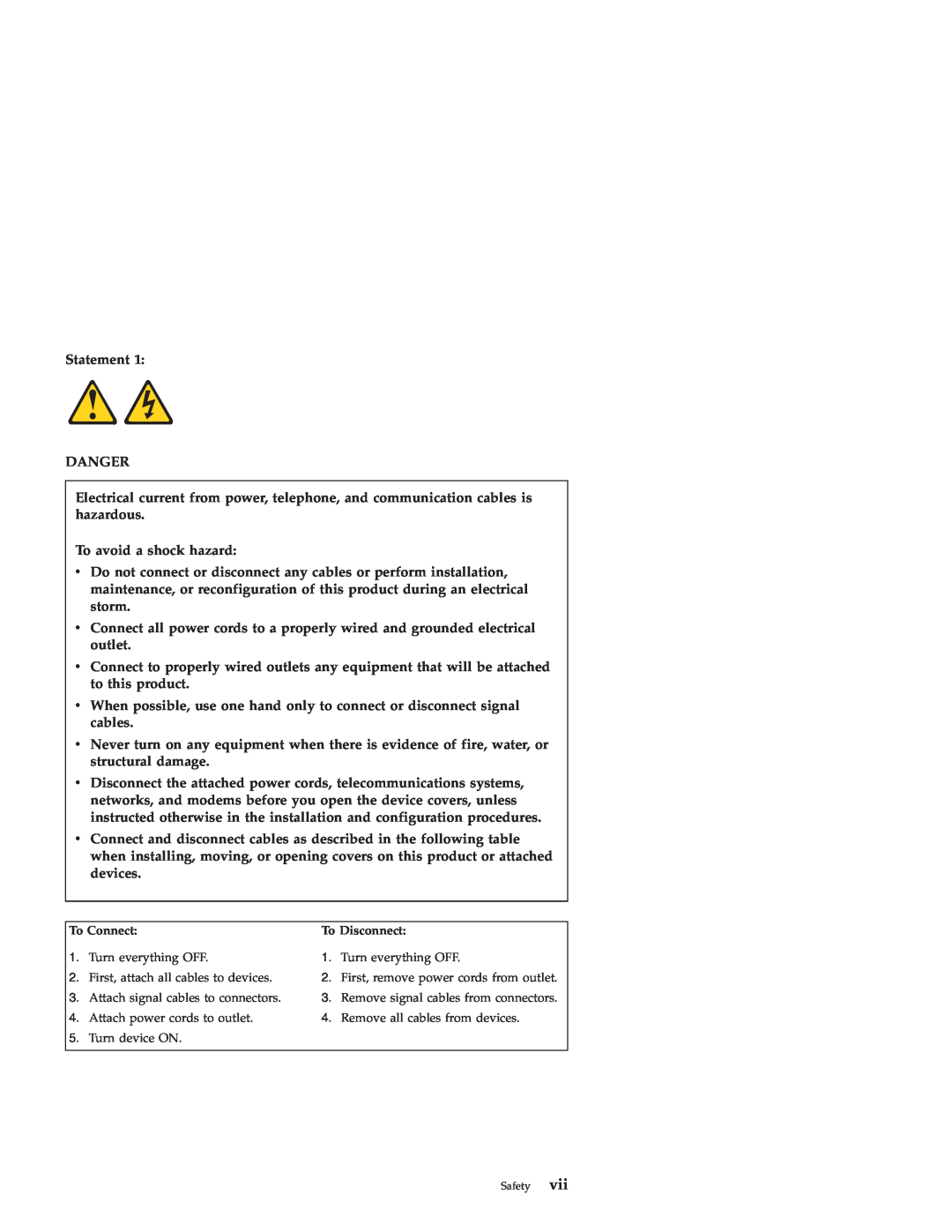 IBM Nortel 10 manual Statement DANGER, To avoid a shock hazard 