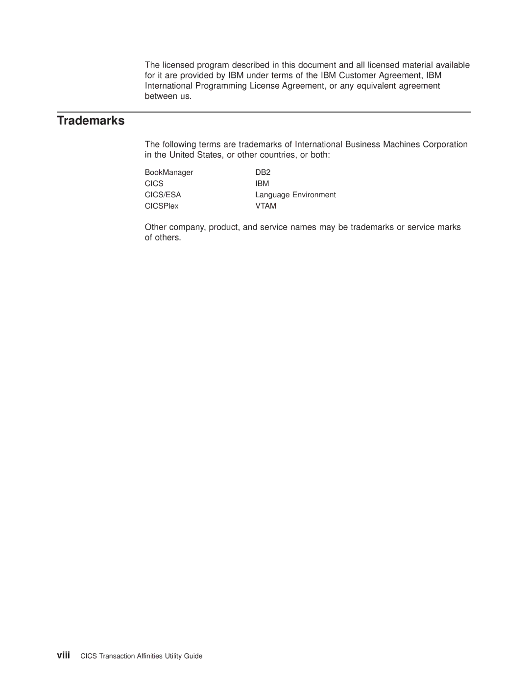 IBM OS manual Trademarks 