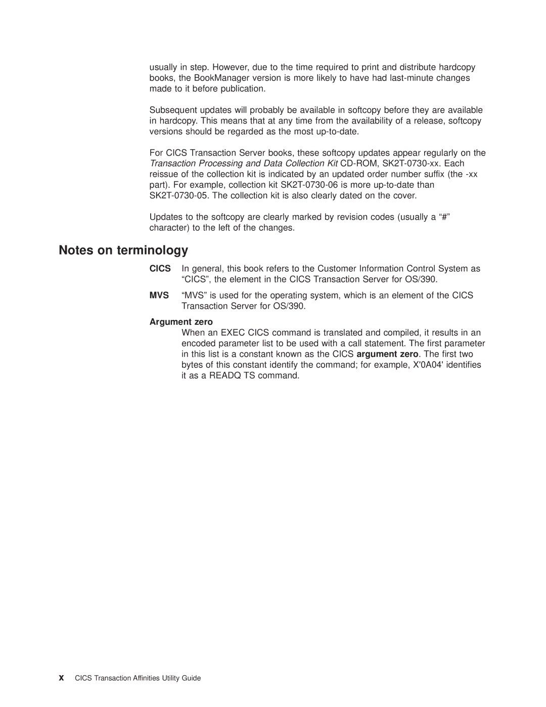 IBM OS manual Argument zero 