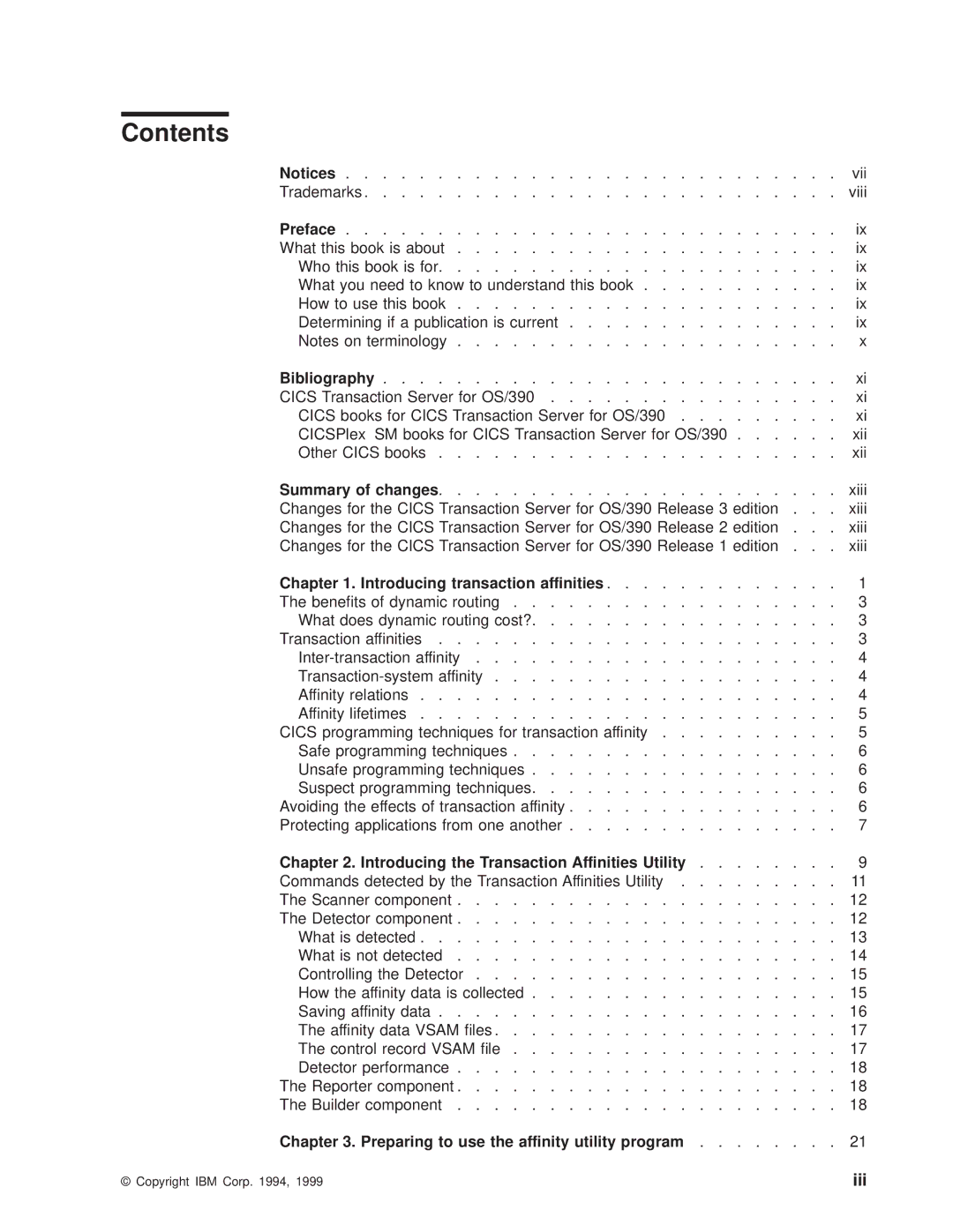 IBM OS manual Contents 