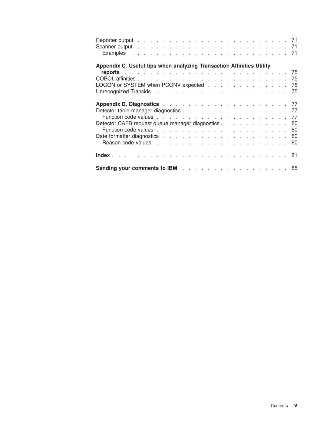 IBM OS manual Reporter output Scanner output Examples 