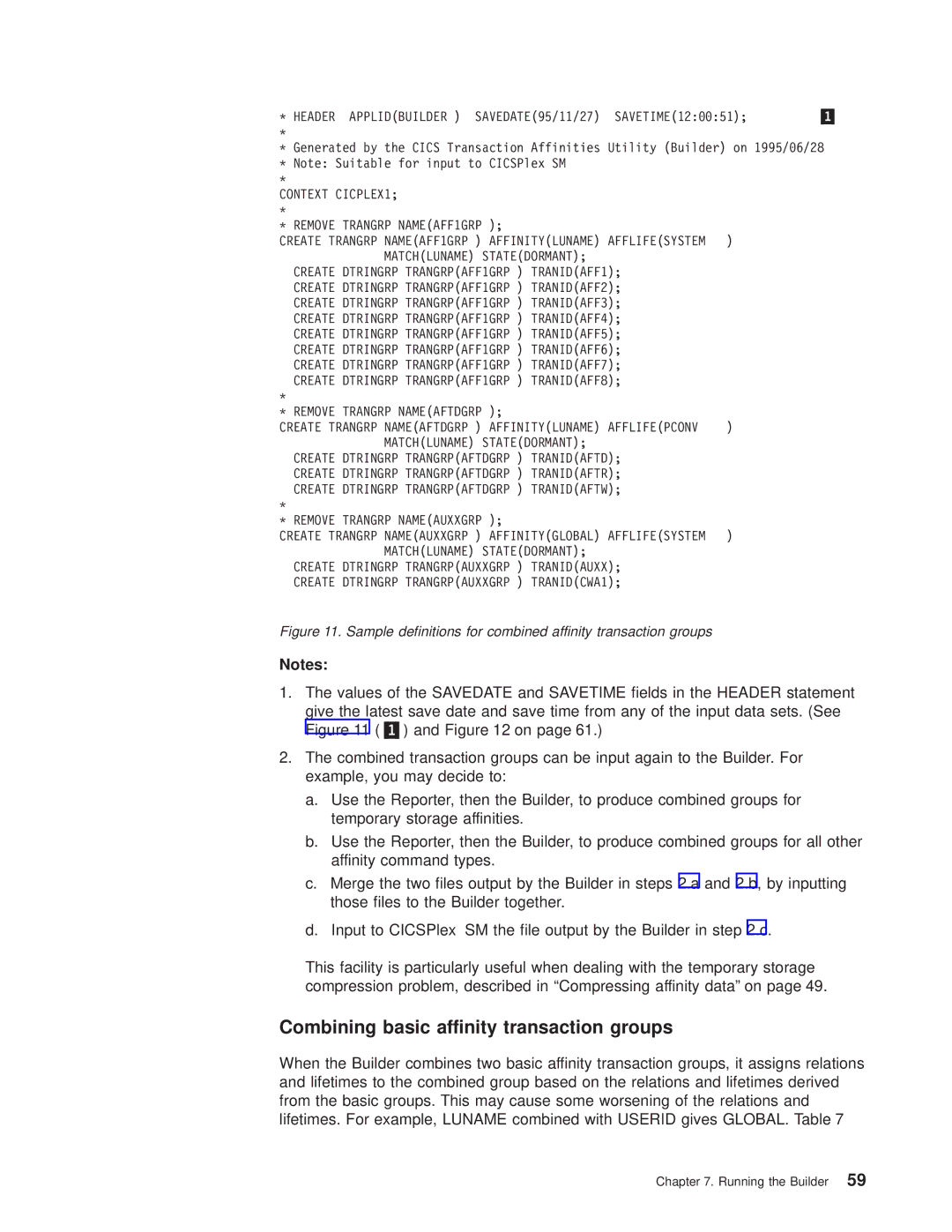 IBM OS manual Combining basic affinity transaction groups 