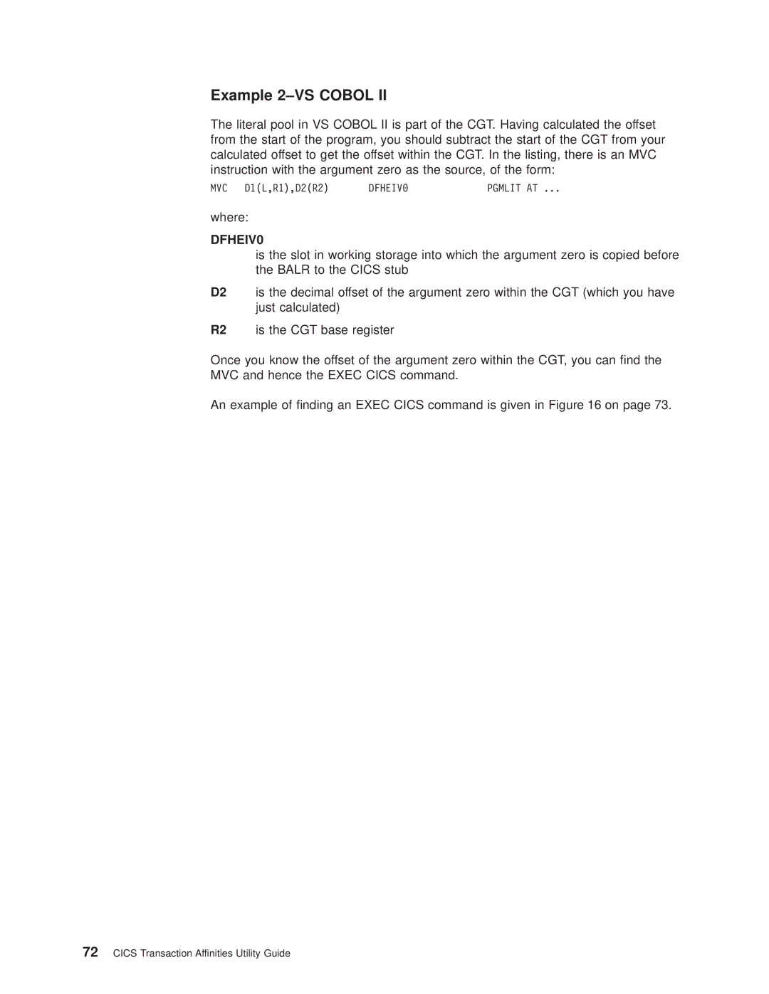 IBM OS manual Example 2±VS Cobol 